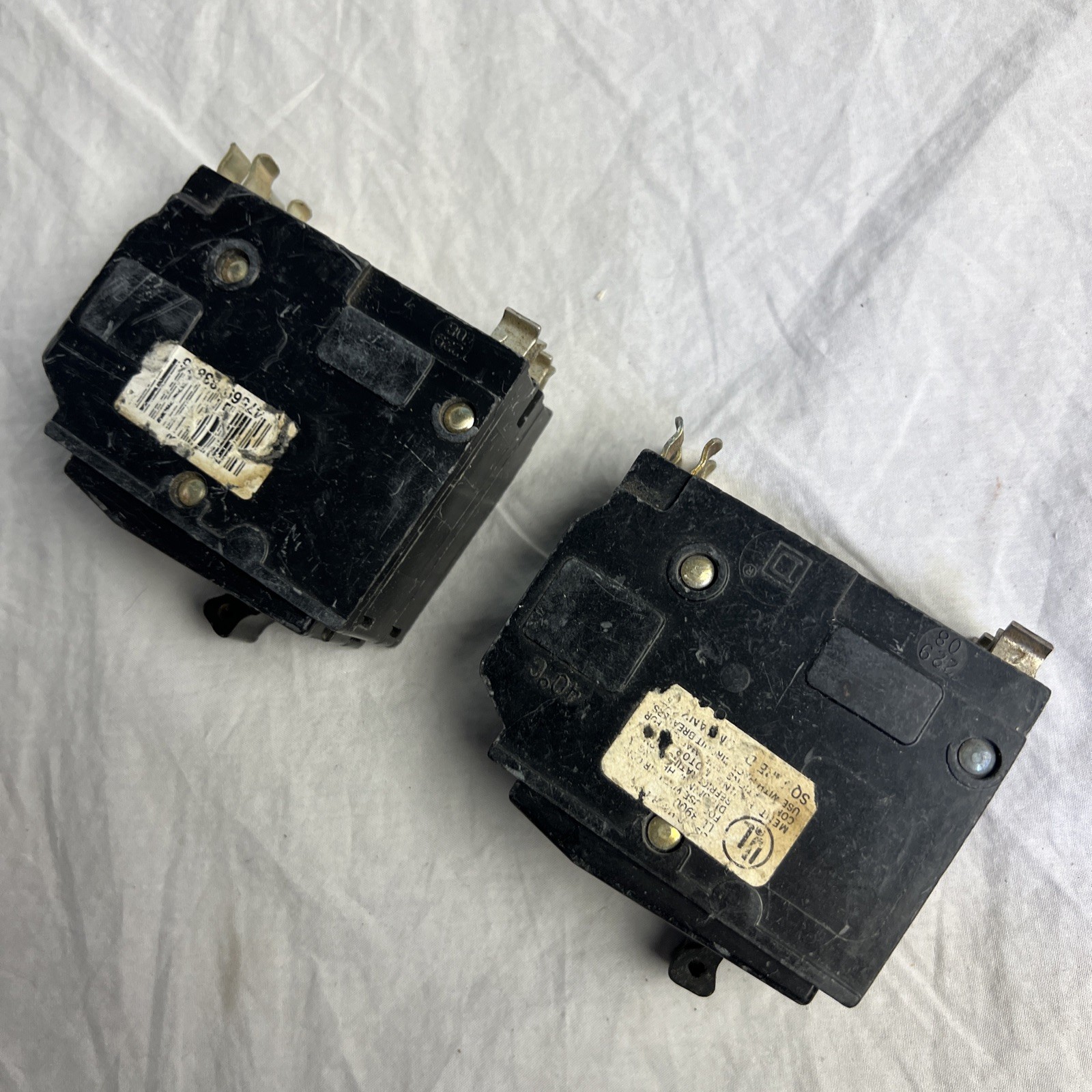 Lot Of 2 SQUARE D Plug-on Circuit Breaker 60A-120/240V QO260 *Read*