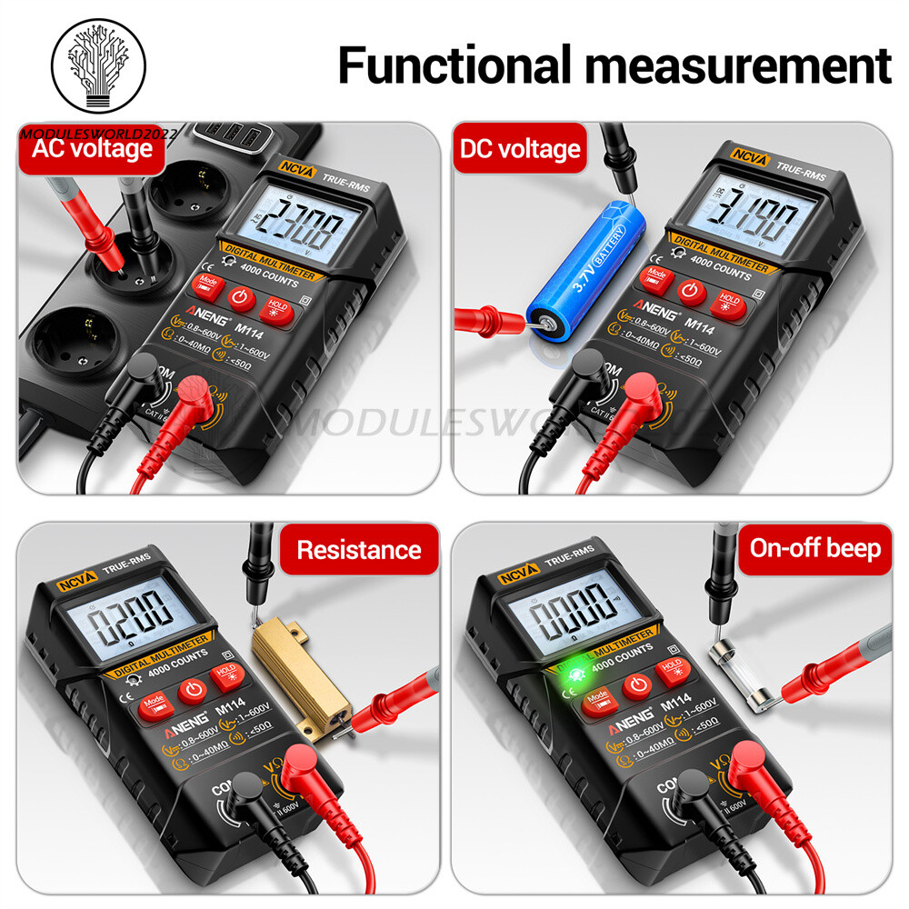 ANENG Digital Multimeter Automatic Voltmeter NCV Resistance Electrician Tester