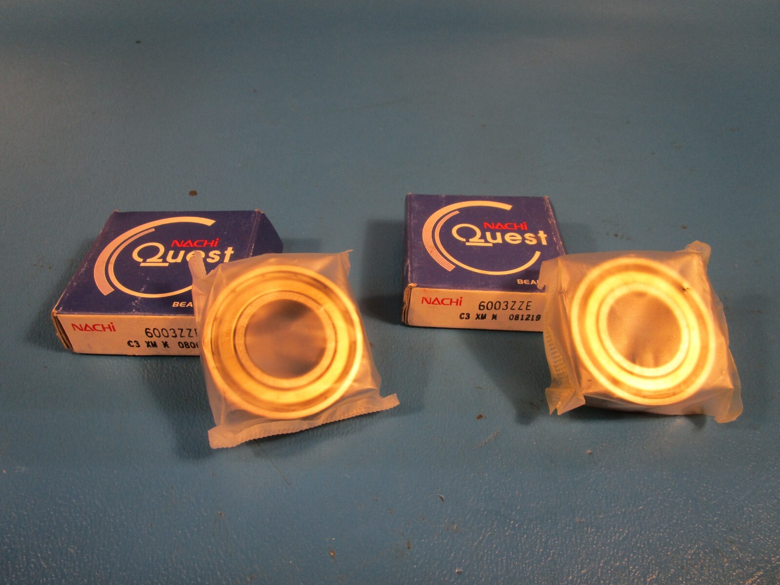 LOT OF 2 NACHI 6003 ZZE C3, Deep Groove Ball Bearing, Japan, 17 ID, 35 OD