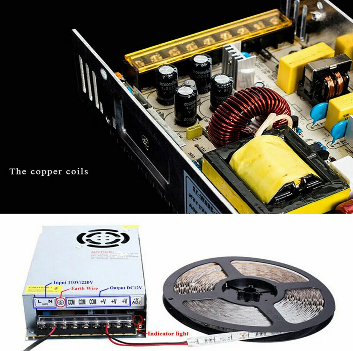 AC 110V TO DC 12V 2A 5A 10A 20A 60A 100A Switch Power Supply Transformer Driver