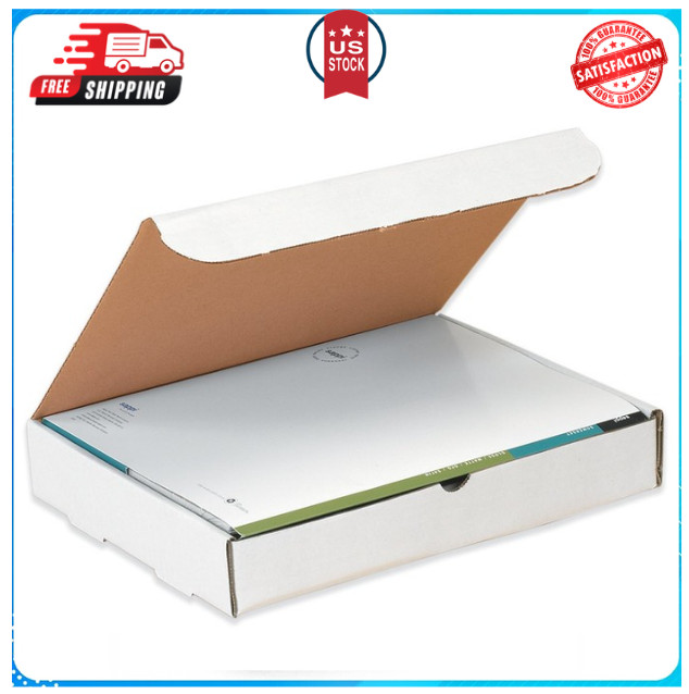 White Literature Mailing Boxes, 11-1/8 x 8-3/4 x 2-5/16 Inches, Pack of 50, C…