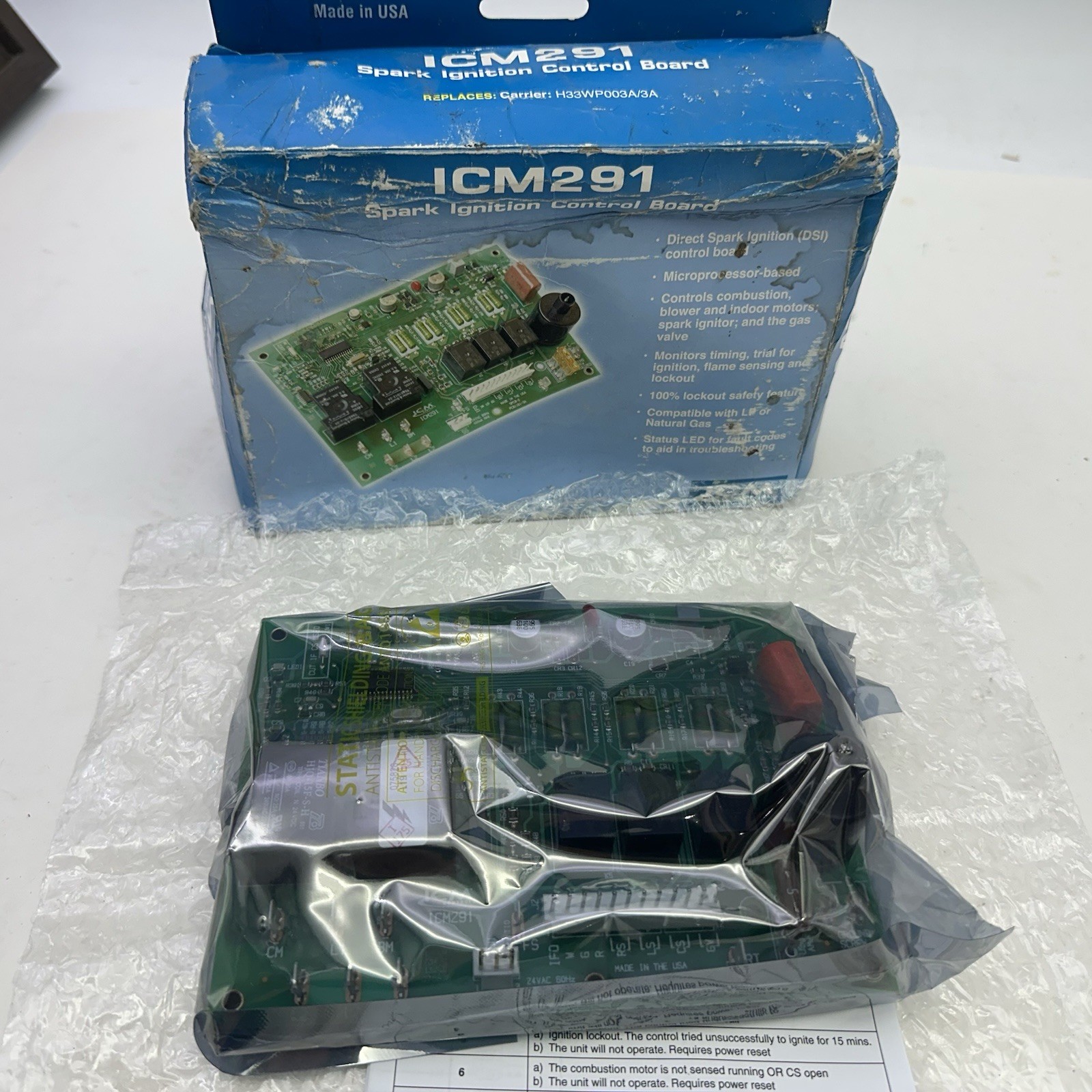 ICM CONTROLS ICM291 Direct Spark Gas Ignition Control Board