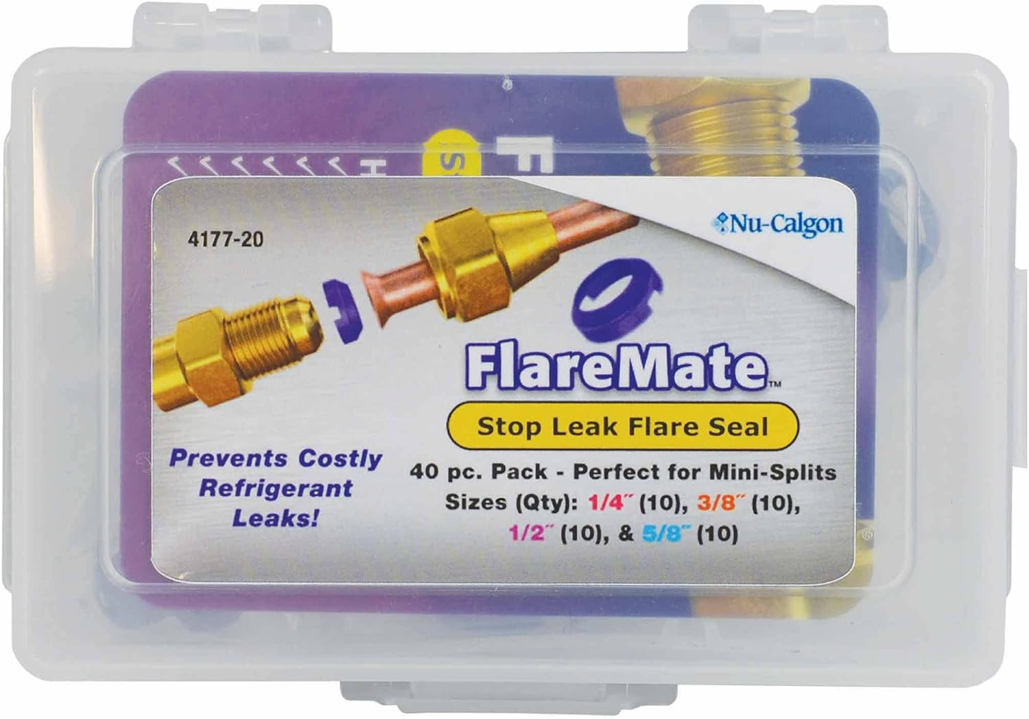 4177-20 Flaremate Stop Leak Flare Seal 40 Pc. Combo Pack (Includes Sizes (10 Ea.