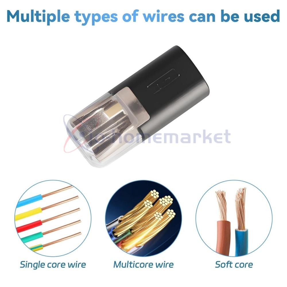 50PCS Double-Wire Plug-in Cable Snap Connector Terminal Block w/ Locking Buckle