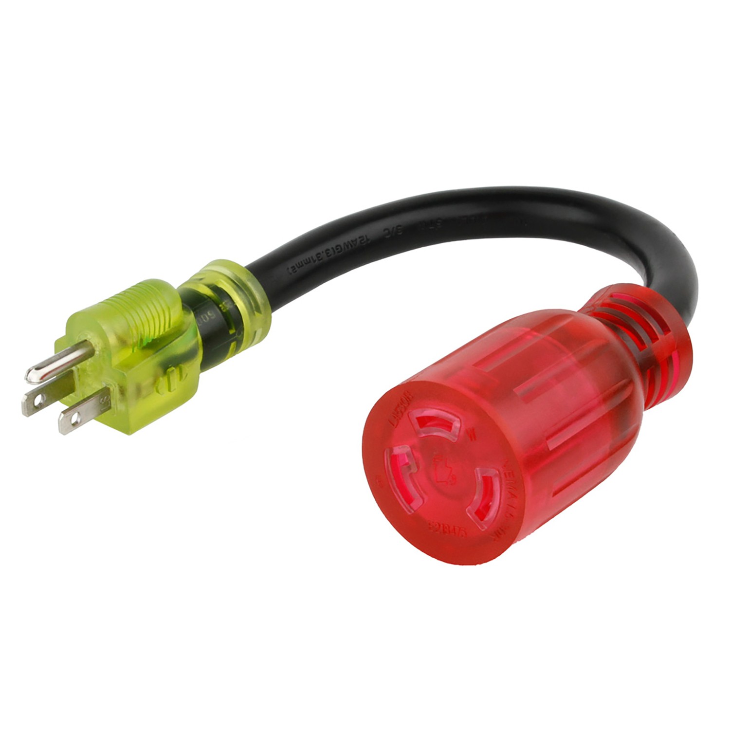 Reliance Controls AC1531 Black Rubber 125V 1875W Outdoor Adapter Cord 12 L in.