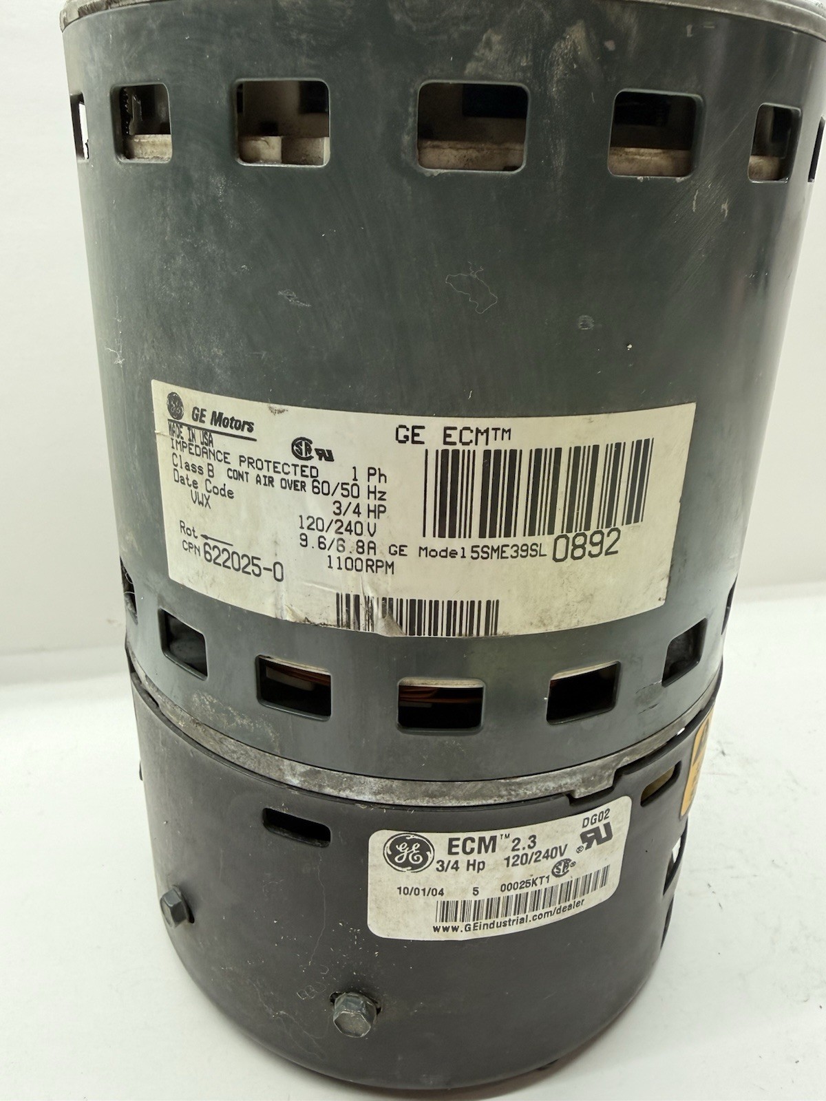 GE Genteq ECM 2.3 3/4 HP Blower Motor 5SME39SL0892 622025-0 DG02 Rheem