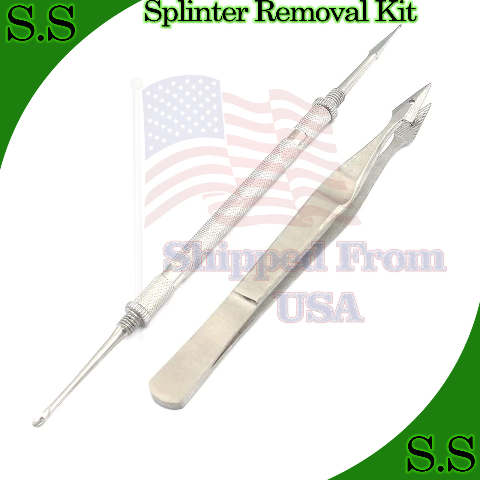 Splinter Removal Kit with Splinter Forceps & Liberator EMS Surgical Instruments