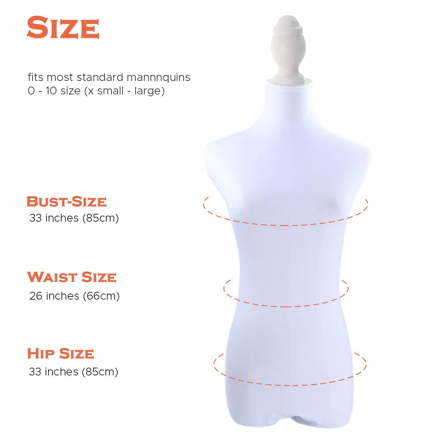 NAVADEAL White Superb Lycra Mannequin Fabric Cover 100% Handmade Soft Stretchy