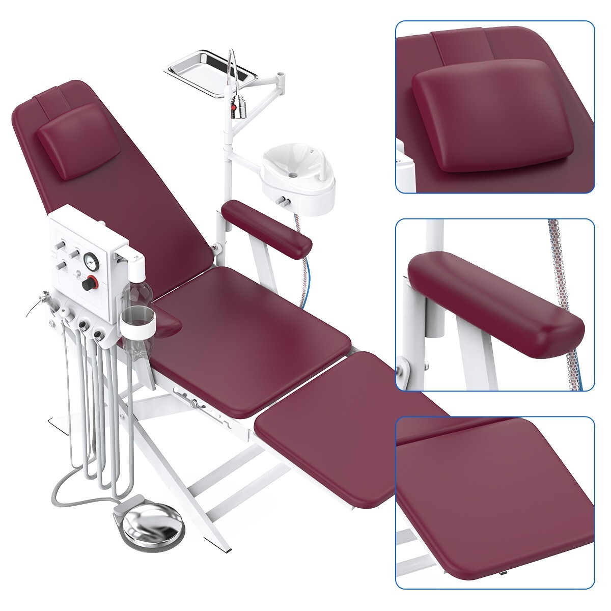 Portatile Dental unidad móvil de entrega de succión compresor de aire /Silla