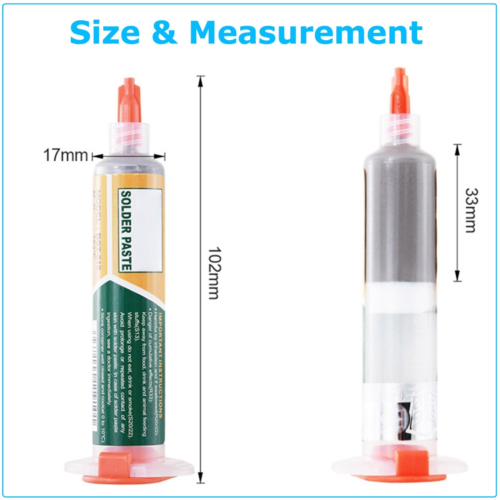 30g BGA Tin Solder Paste Sn63/Pb37 Syringe Liquid Flux Welding Soldering Tool