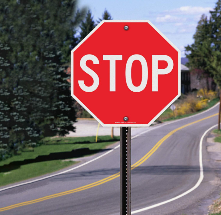 Stop sign 18×18 30×30 24×24 street authentic Reflective Road signs metal 12x12in