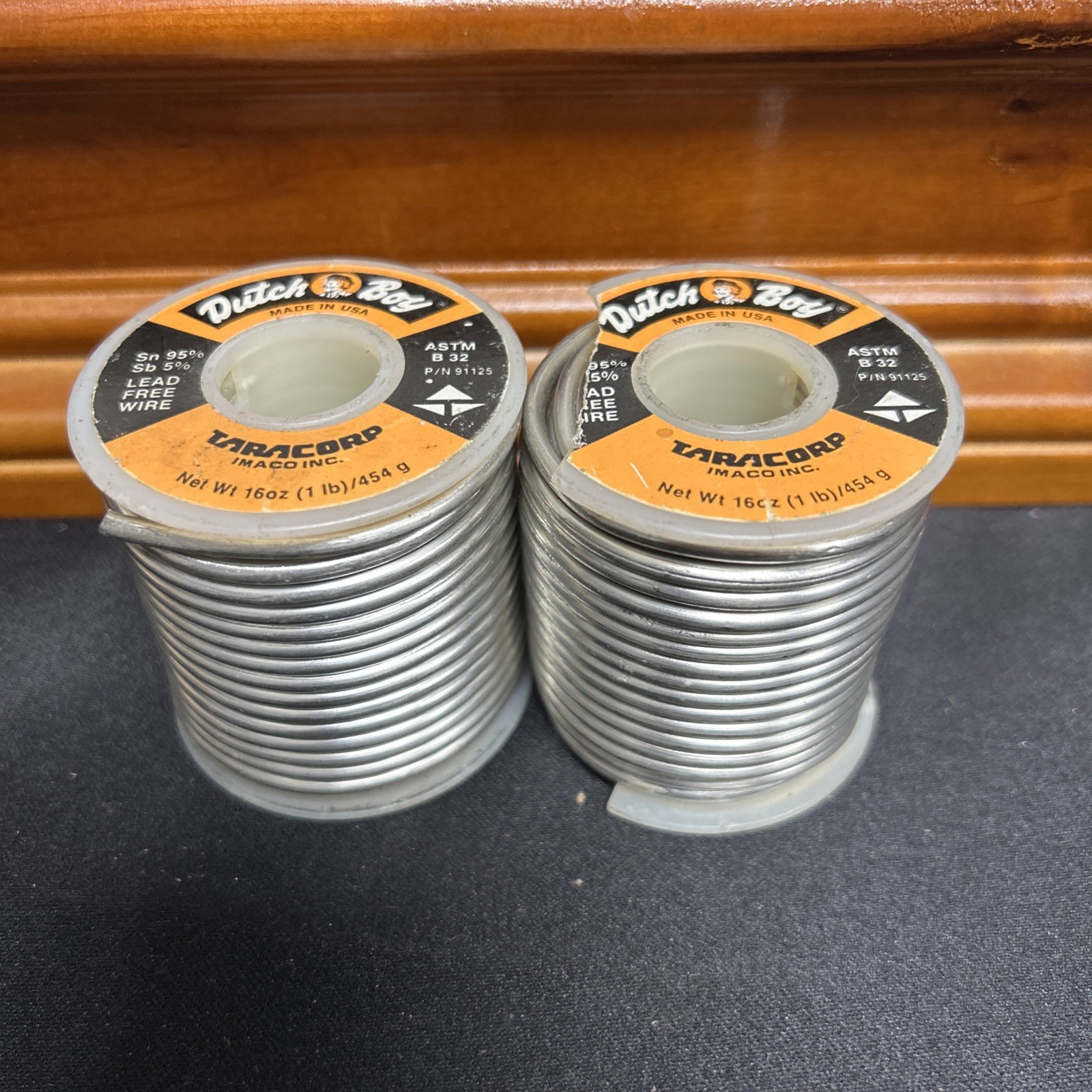 Dutch Boy Taracorp Wire Solder, 95/5 1 lb. Roll 91125 Lead Free Wire LOT OF 2