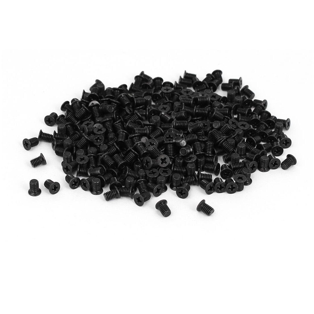 400pcs Computer PC Case HDD Flat Phillips Head Hard Drive Screw Black M3x4.8mm
