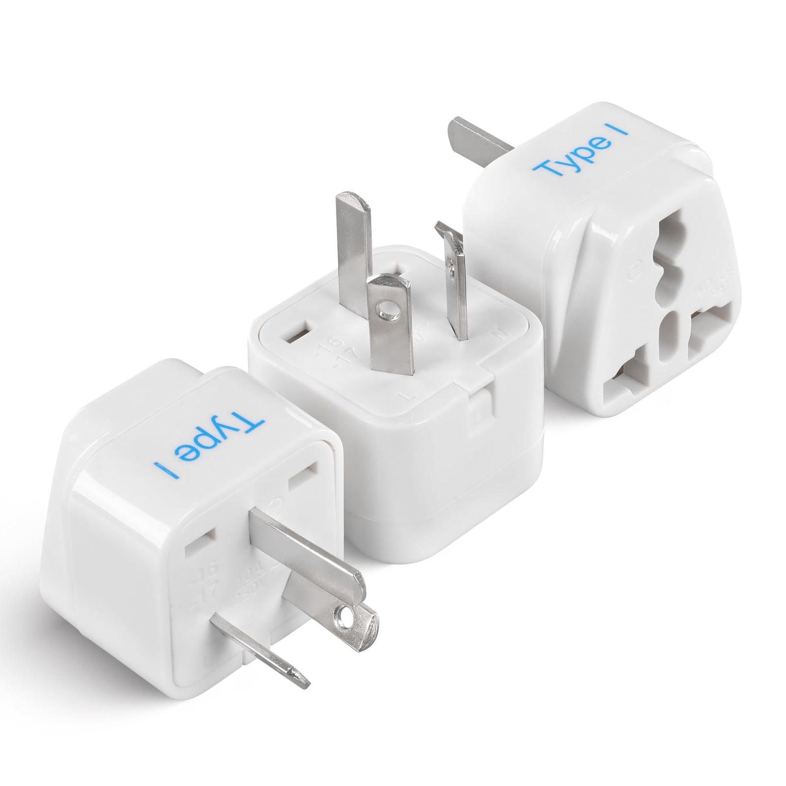 Australia, China, New Zealand Travel Plug Adapter Type I 3 Pack Grounded & U…