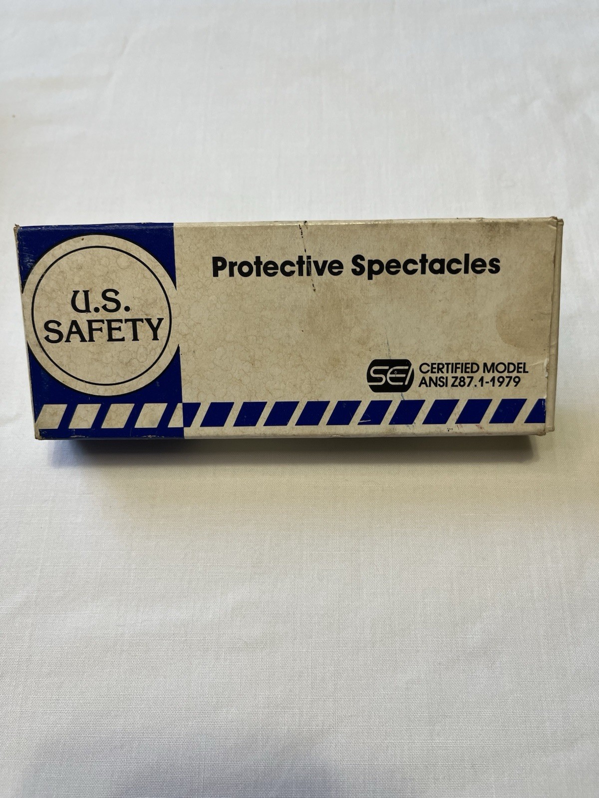 Vintage Retro U.S. Safety Protective Spectacles glasses Gray ANSI Z87.1 w/ Box