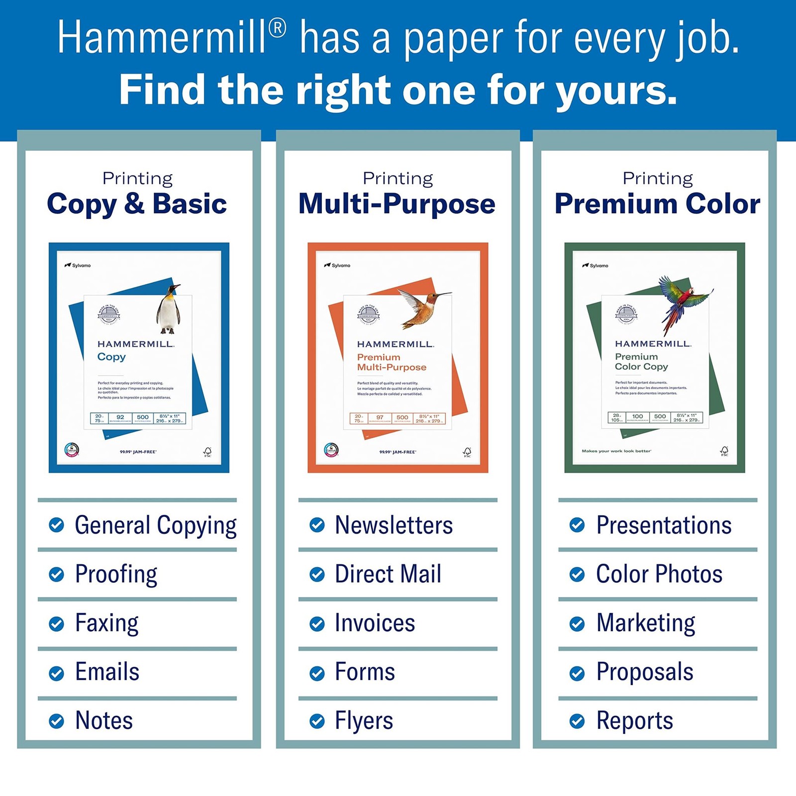 Hammermill Cardstock, Premium Color Copy, 80 lb, 11 x 17-4 Pack (1,000 Sheets) –