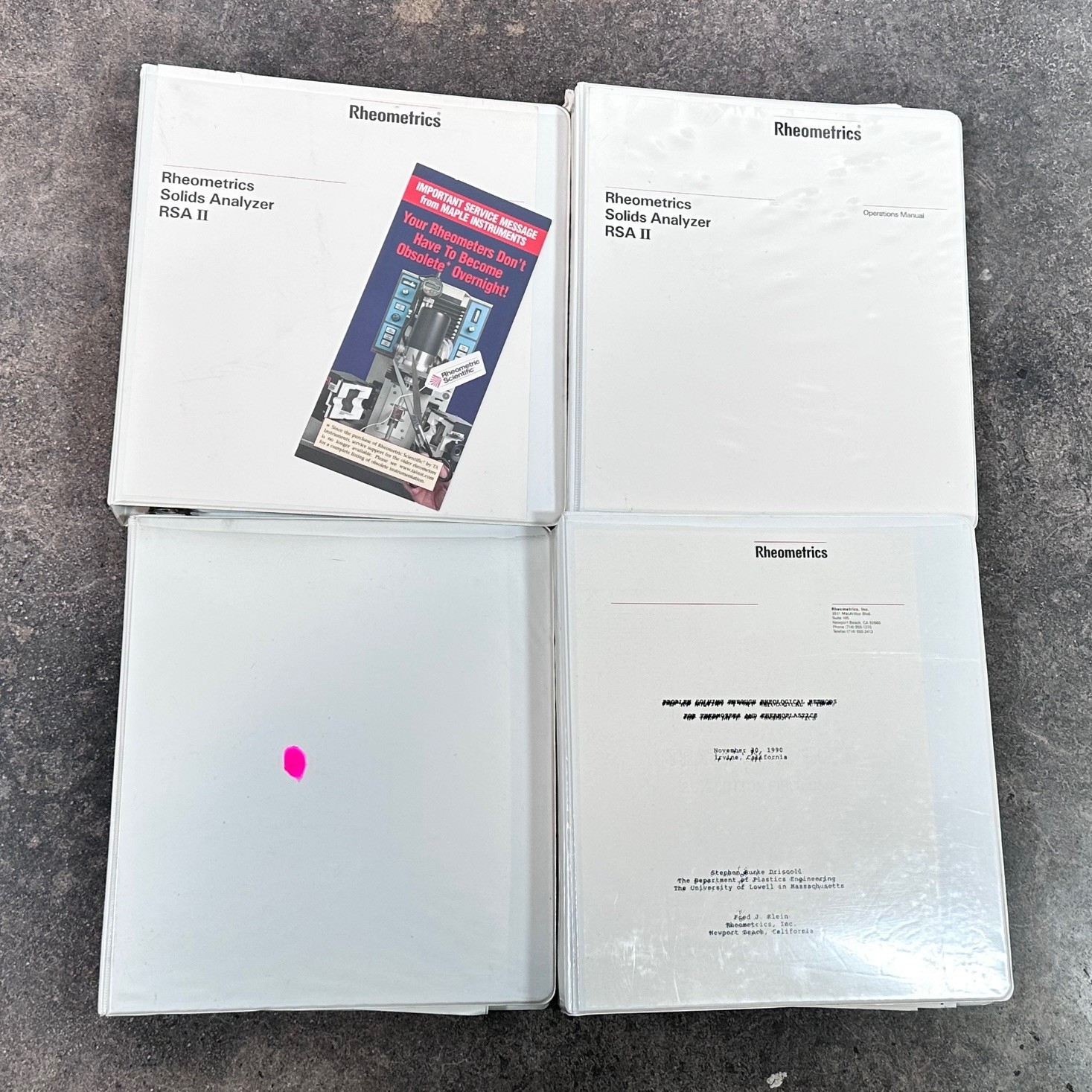 Rheometrics RSA-2, RSA II, Controller, Control Computer, Solids Analyzer, Etc