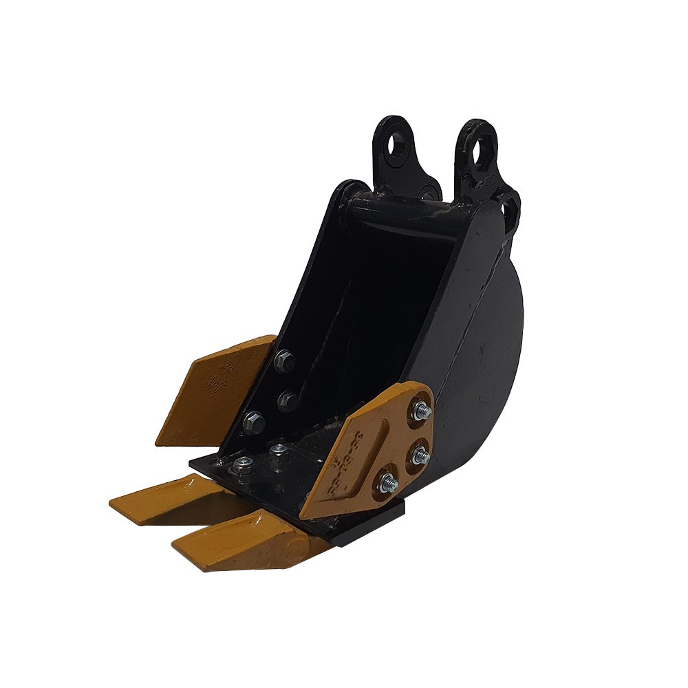 AGT 8in Tooth Bucket Attachment For 1-2 Ton Mini Excavator Digger 25mm Pins Size