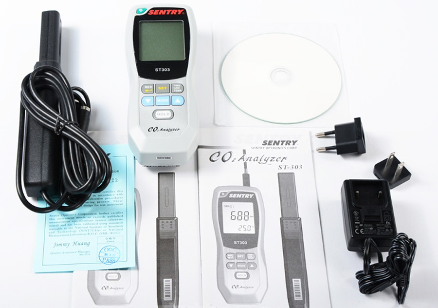 SENTRY ST-303 Hand held high precision portable CO2 Analyzer 0 to 9,999 ppm✦Kd