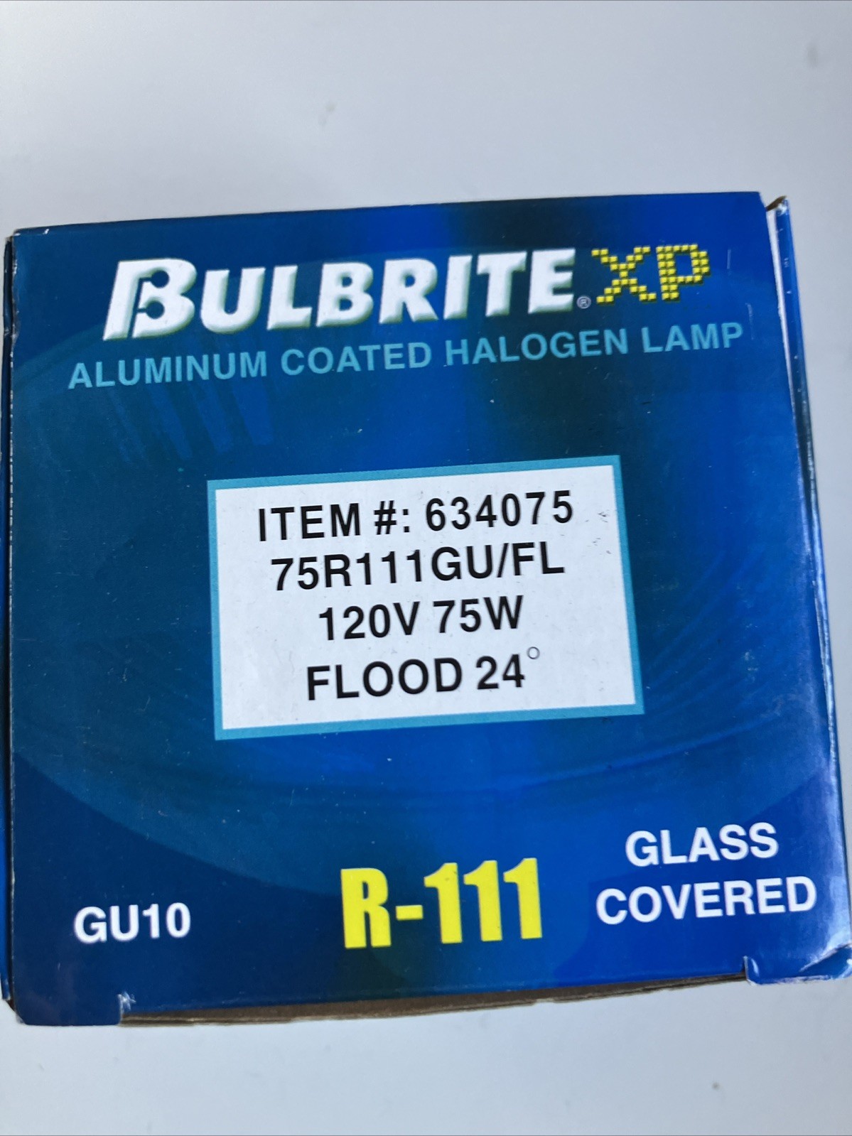 75R111GU/FL Bulbrite R111 75W GU10 Flood # 634075 Aluminum Covered Halogen NEW