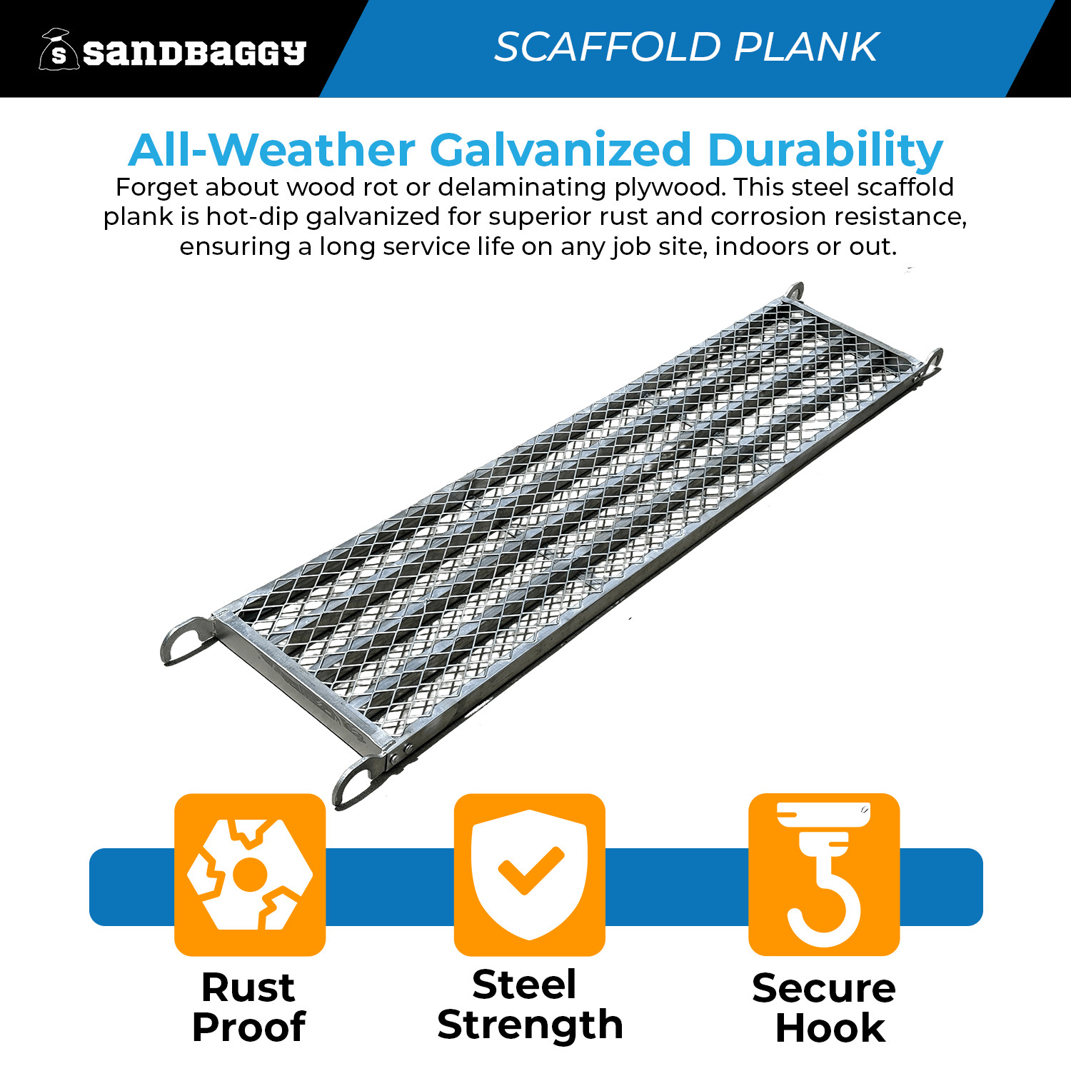 15.5 inch Scaffold Plank for Confined Spaces & Narrow Frames – Sandbaggy