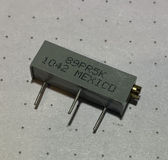 5 K Ohm, .75 Watt, PC Pin, Trimmer Potentiometer, Cermet, 20.0 Turns Side Adjust