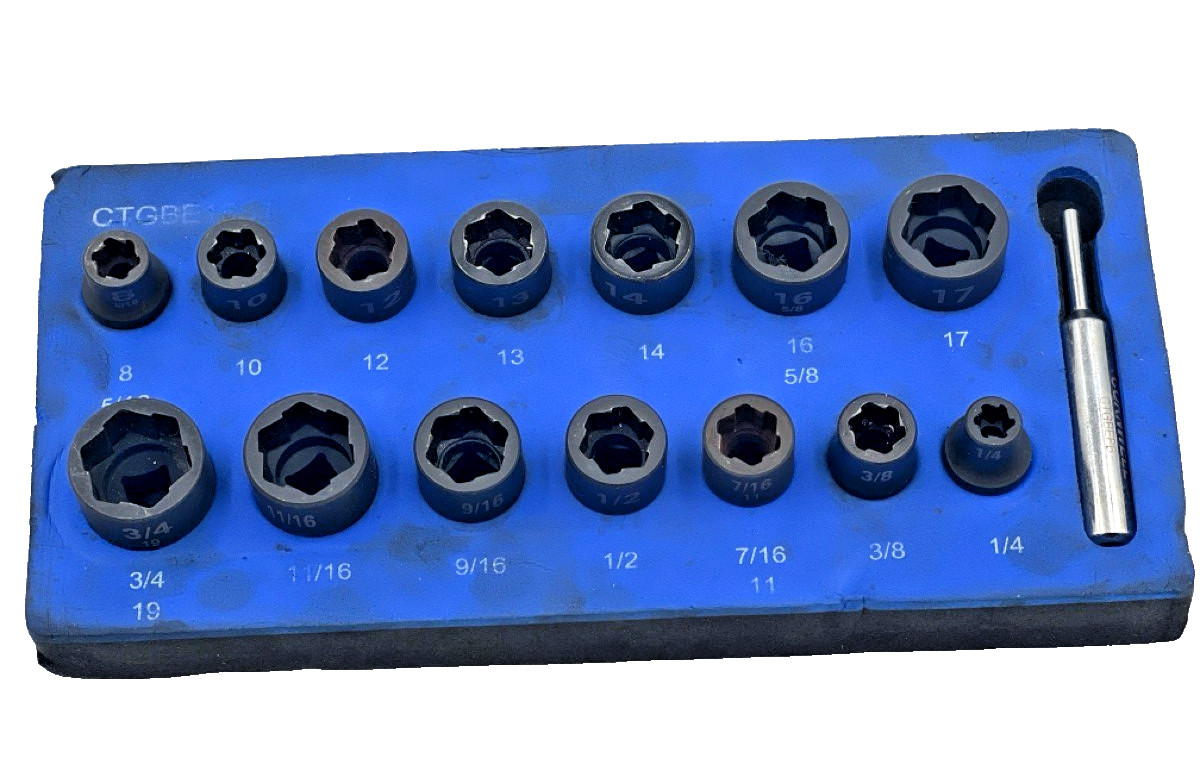 Cornwell Tools CTGBE15ST – 15 Piece 3/8″ Drive Bolt Extractor Set (EL1129552)