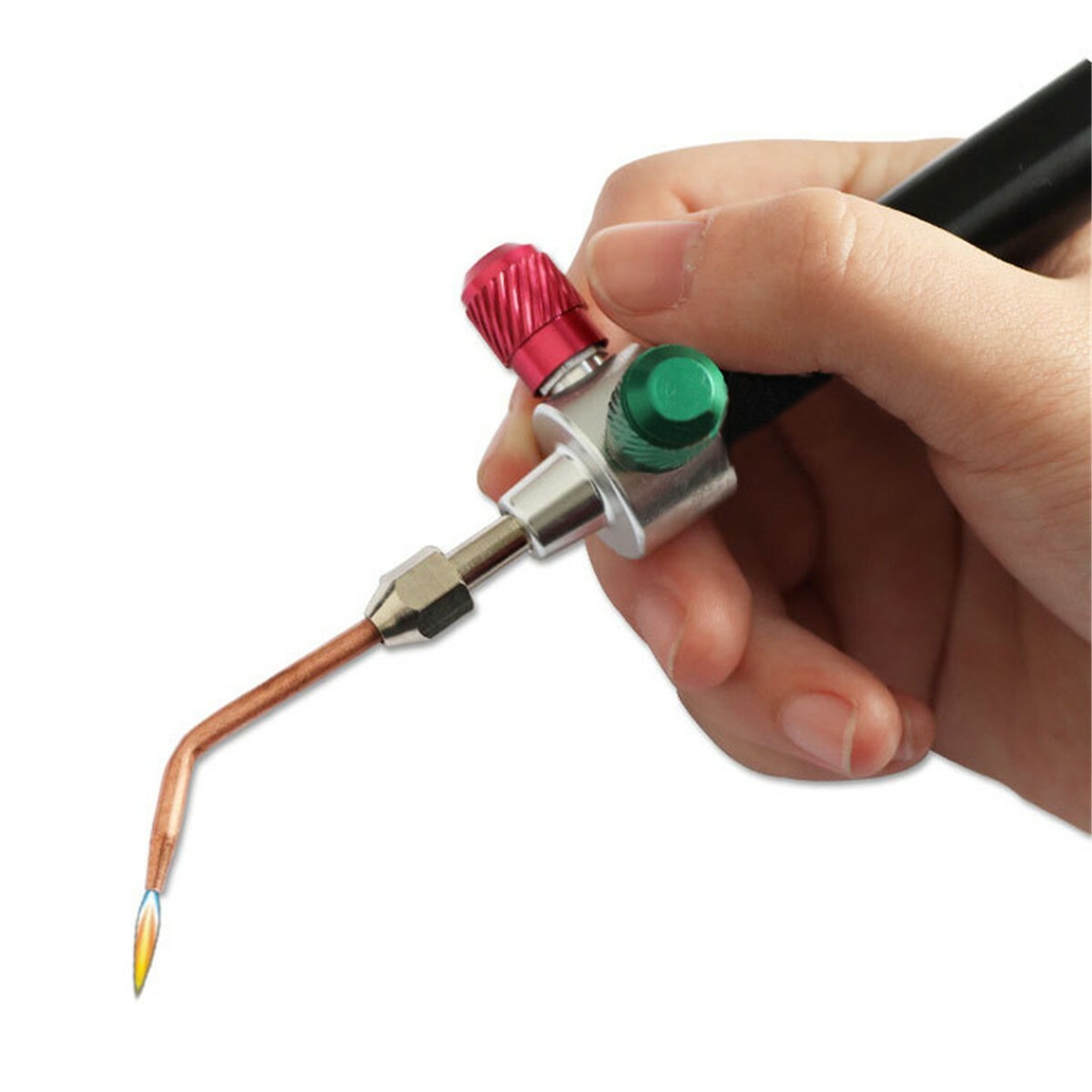 Butane Acetylene Oxygen Welder Gas Welding Torch Gun W/ 5 Nozzles Cutting Kit 