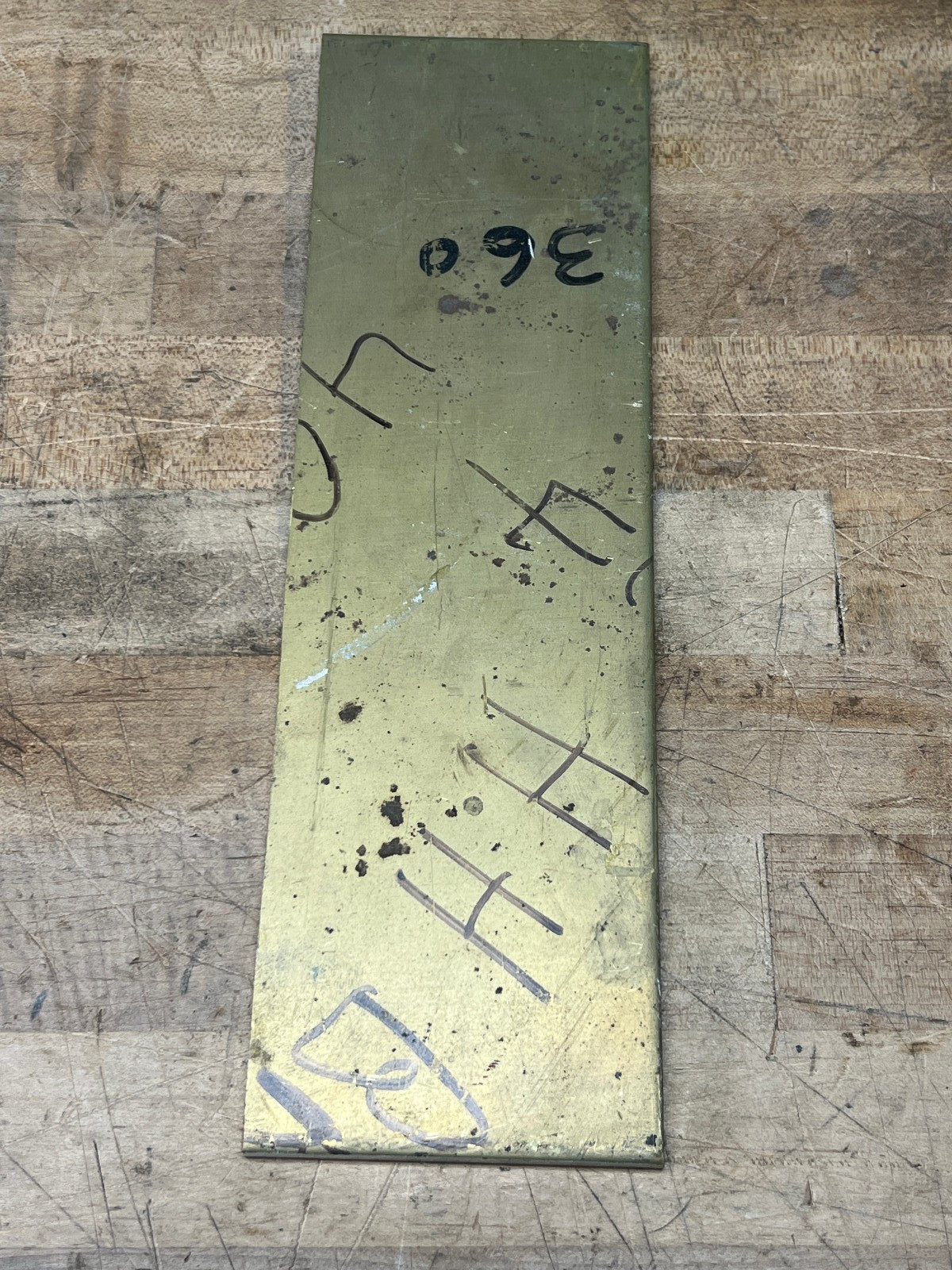 C360 brass plate flat bar stock 360 1/4″ x 12 1/8 x 3 5/8