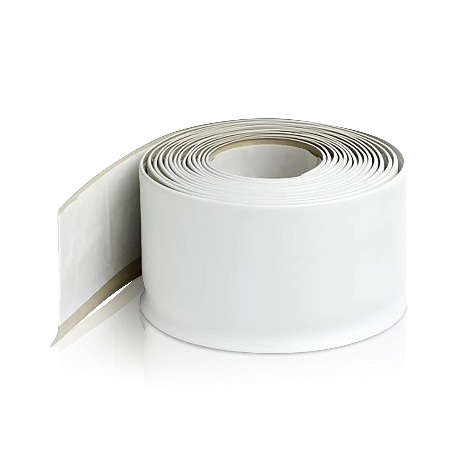 Proflex White Vinyl Wall Trim 4 inch X 20 ft – Flexible Peel and Stick Wall B…