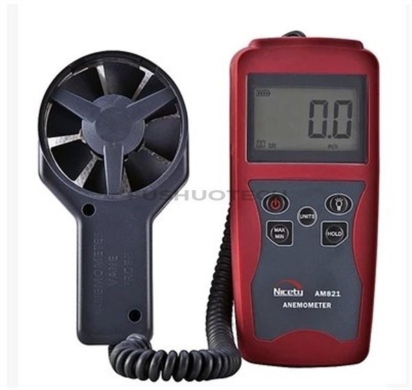 AM831 Flow V Elocity -10~50ºC/14~122ºF With Temperature Anemometer 0.4~30M/S ls