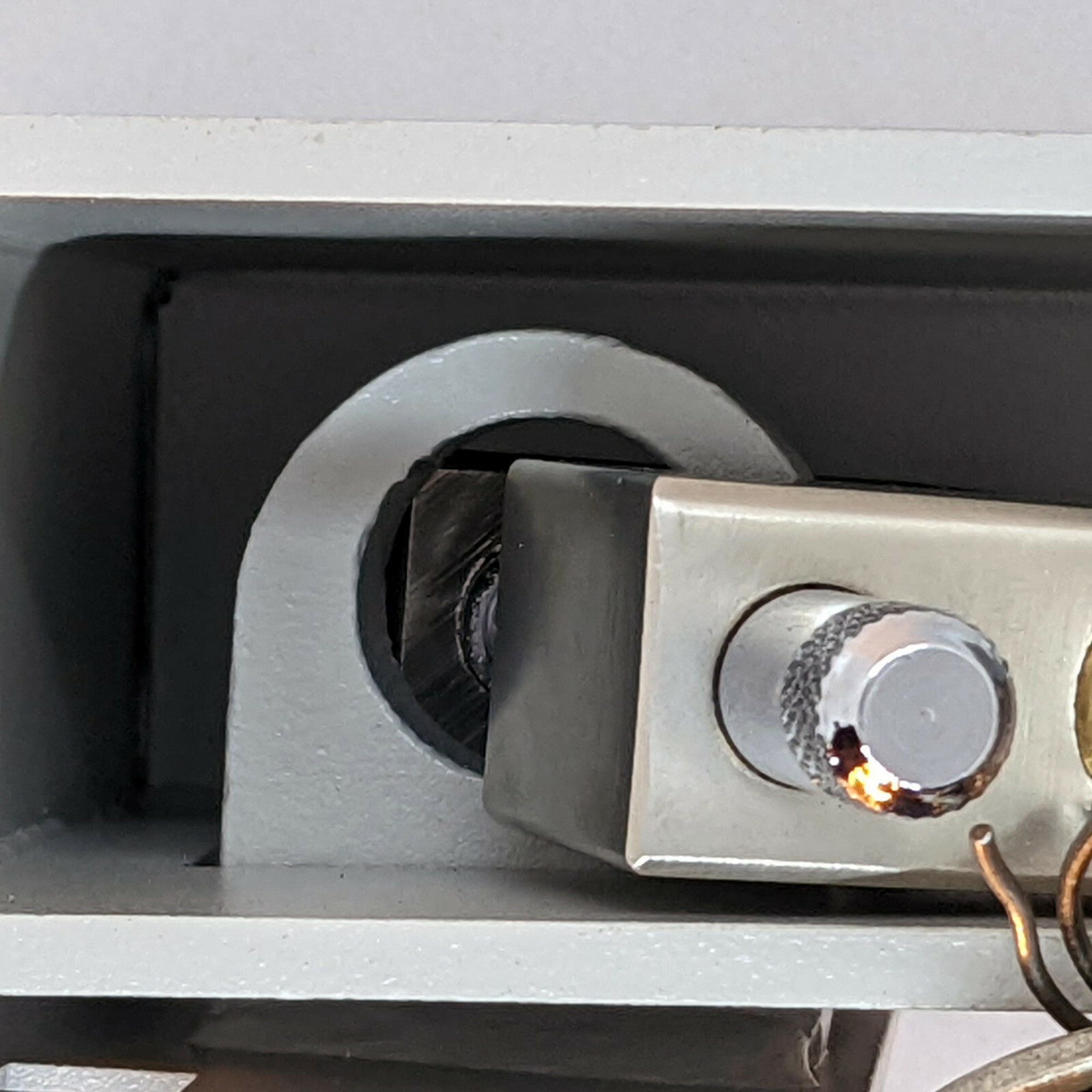 Heavy Duty Bolt-On Container Lockbox w/ D-Style Lock, Lock Box Mounting Template
