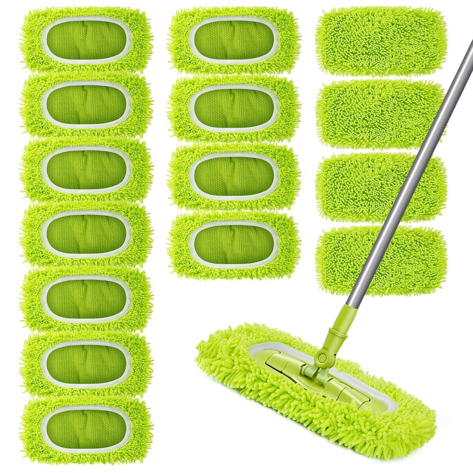 Reusable Microfiber Mop Pads Wet/Dry 4 Pack for Swiffer Sweeper