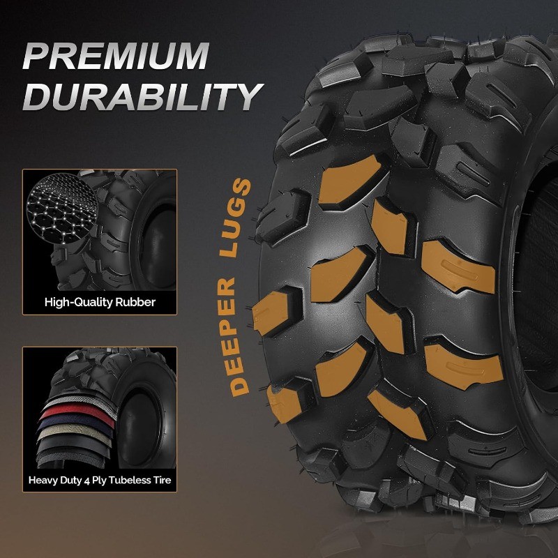 18×9.5-8 ATV Tire 4 PR Go Kart Tires Off-Road ATV UTV Tire for All Terrain