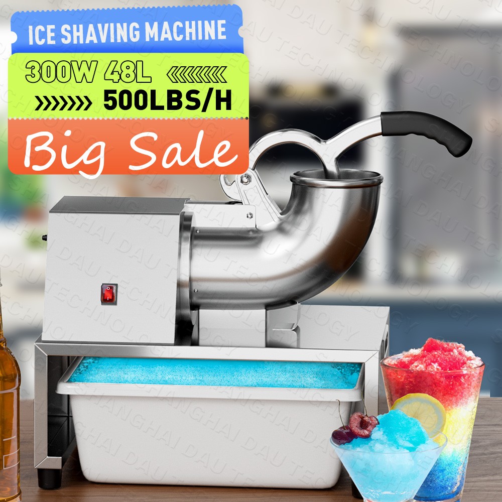 Professional 500 LB/H Commercial Ice Crusher Shaved Ice Machine for Home Party