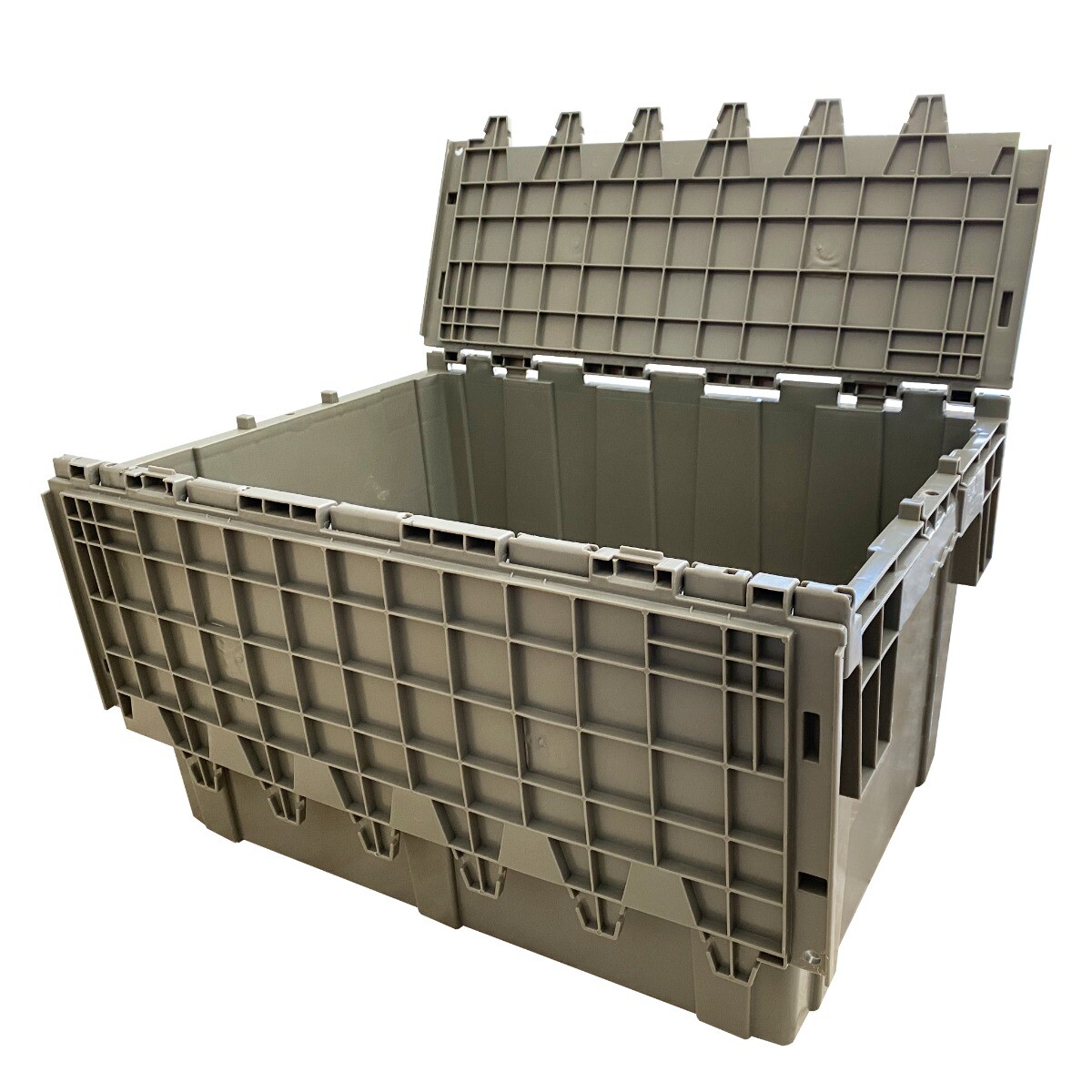 UBMOVE Handheld Attached Lid Container 25.3 x 16.3 x 13.9″ Gray