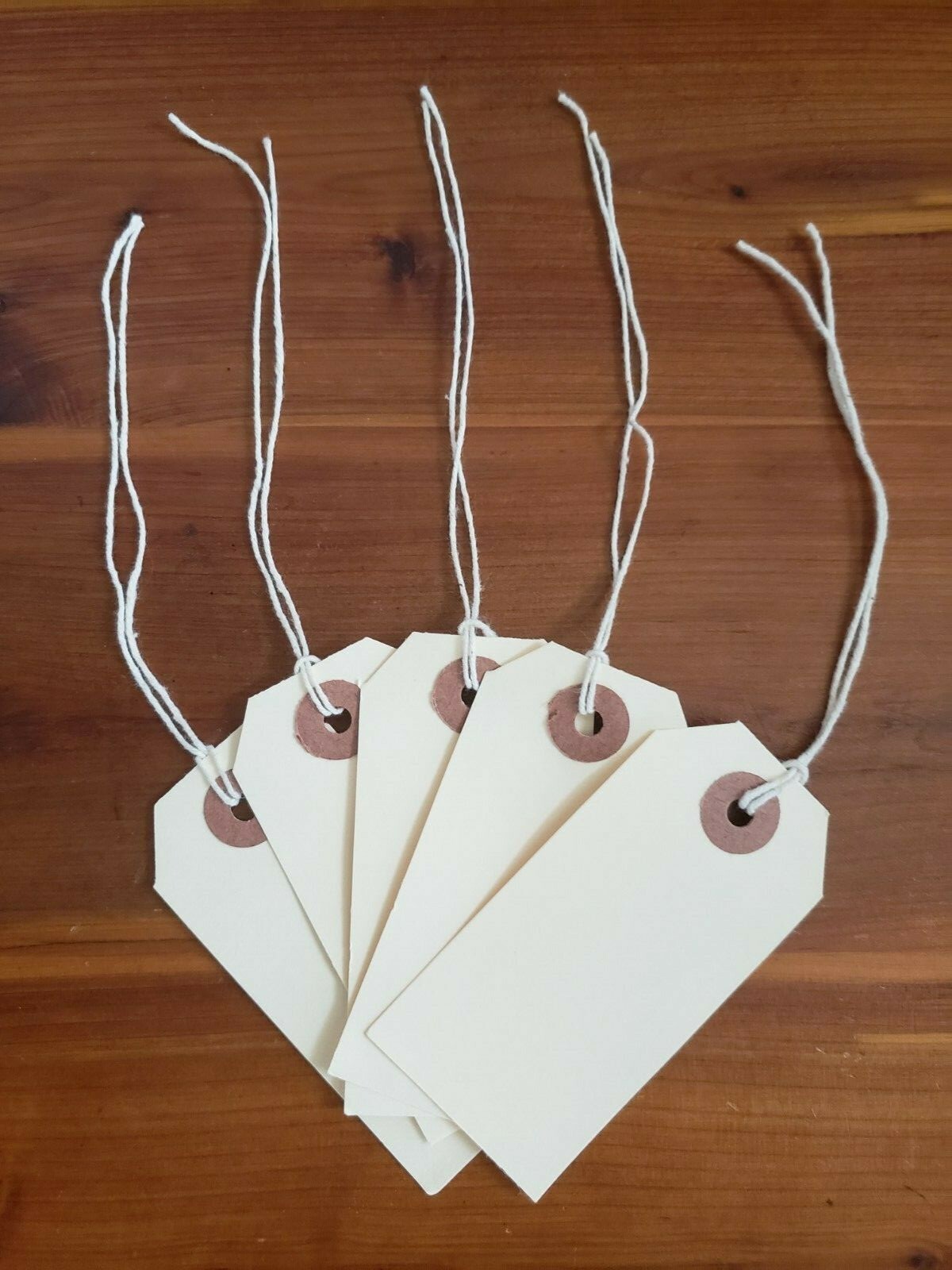 Manila Tags w/ String Shipping Hang Label Pre Strung Scrapbook Size 1 2 3 4 5 6