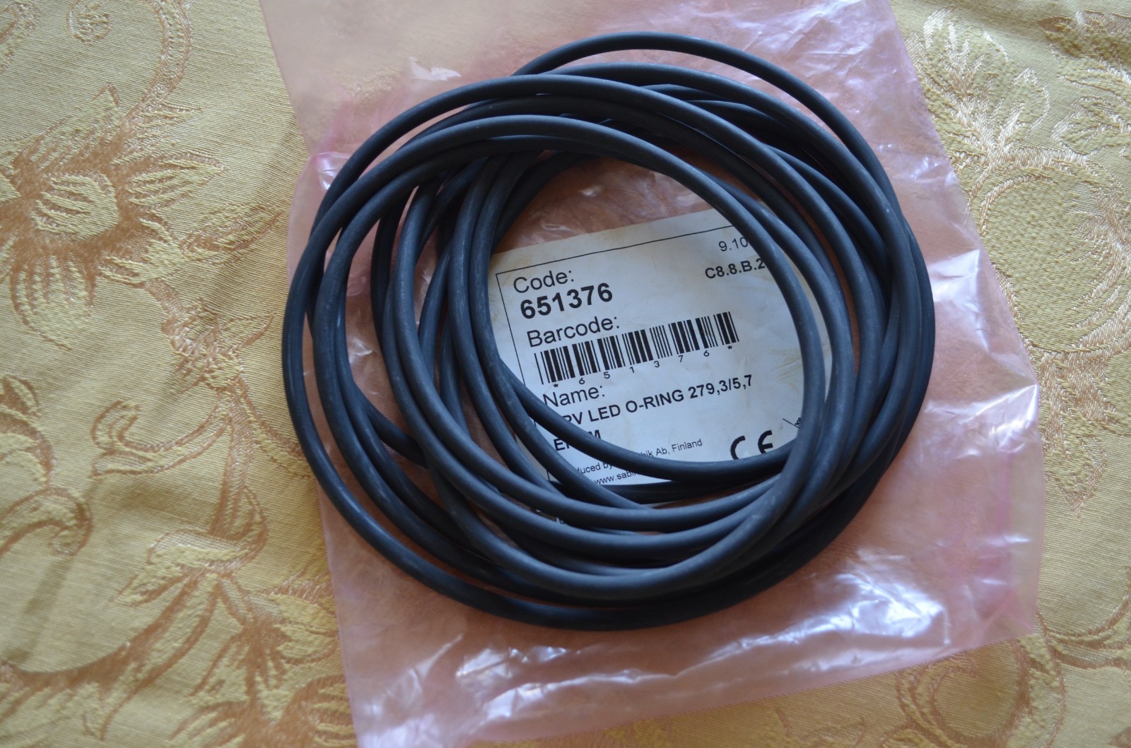MPV LED O-ring 279, 3/5,7 EPDM produced by Oy Sabik Ab, Finland (Set of 5)