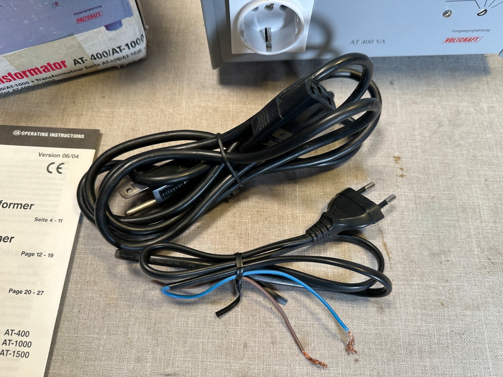 Voltcraft AT-400 VA Step-Up / Step-Down Isolation Transformer 115V–230V – WORKS!