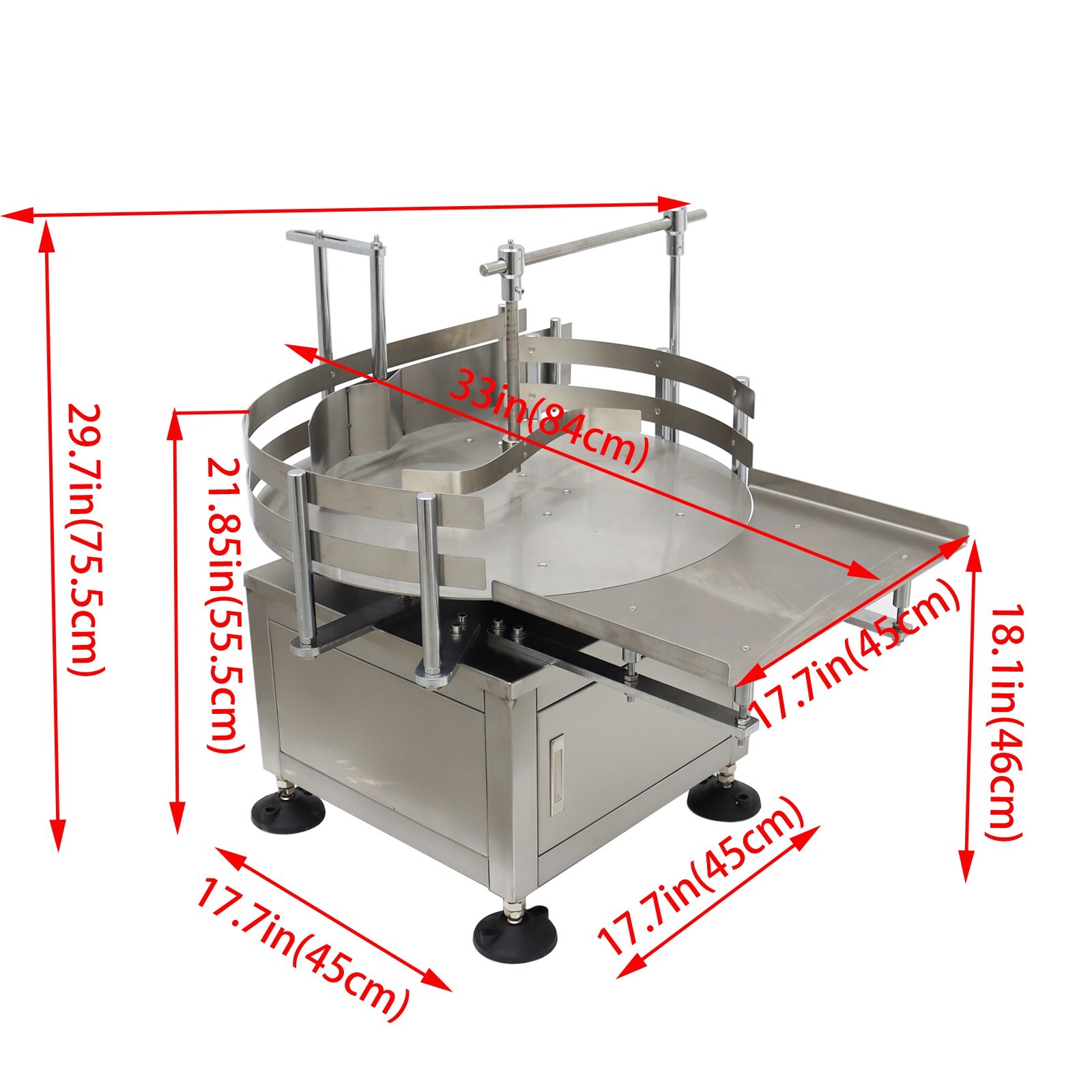 23.6″ Automatic Bottle Accumulation Table Bottle Unscrambler Collecting Machine