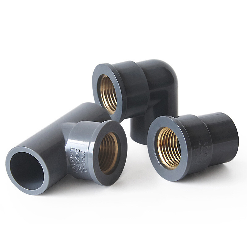 PVC Water Pipe Fitting Copper Female Thread Equal/Reducing Connector 20/25/32mm