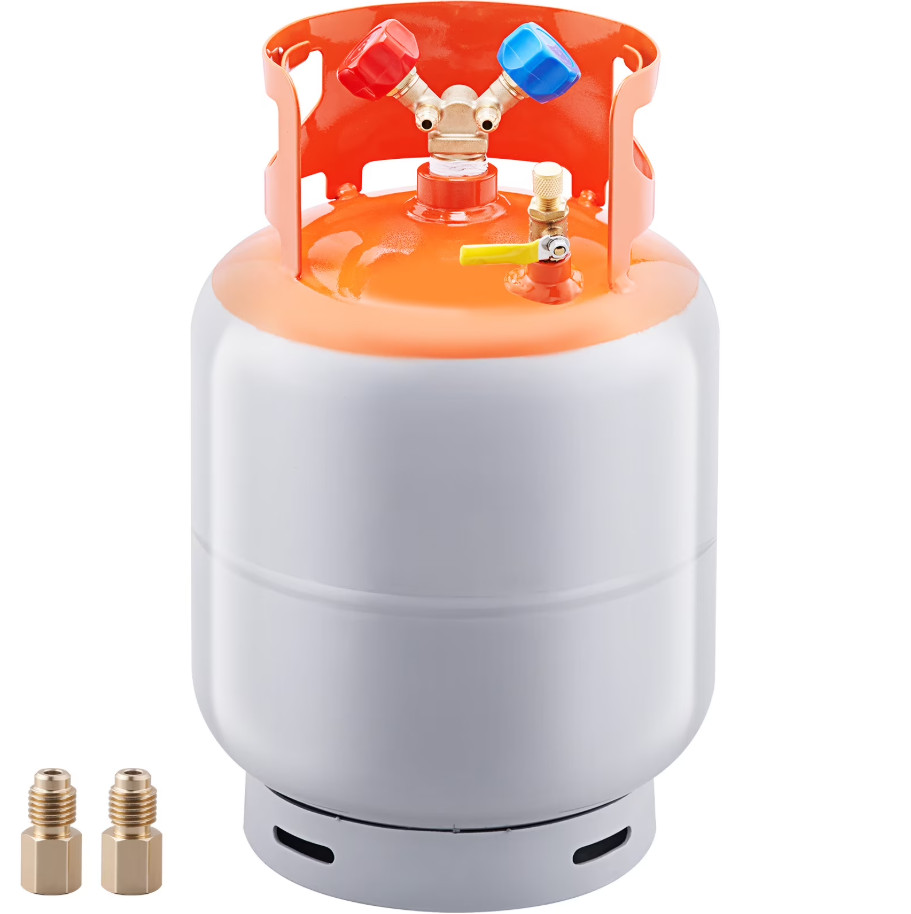 Refrigerant Recovery Tank 30lb, 400 PSI Y Valve for R134A R410A R22