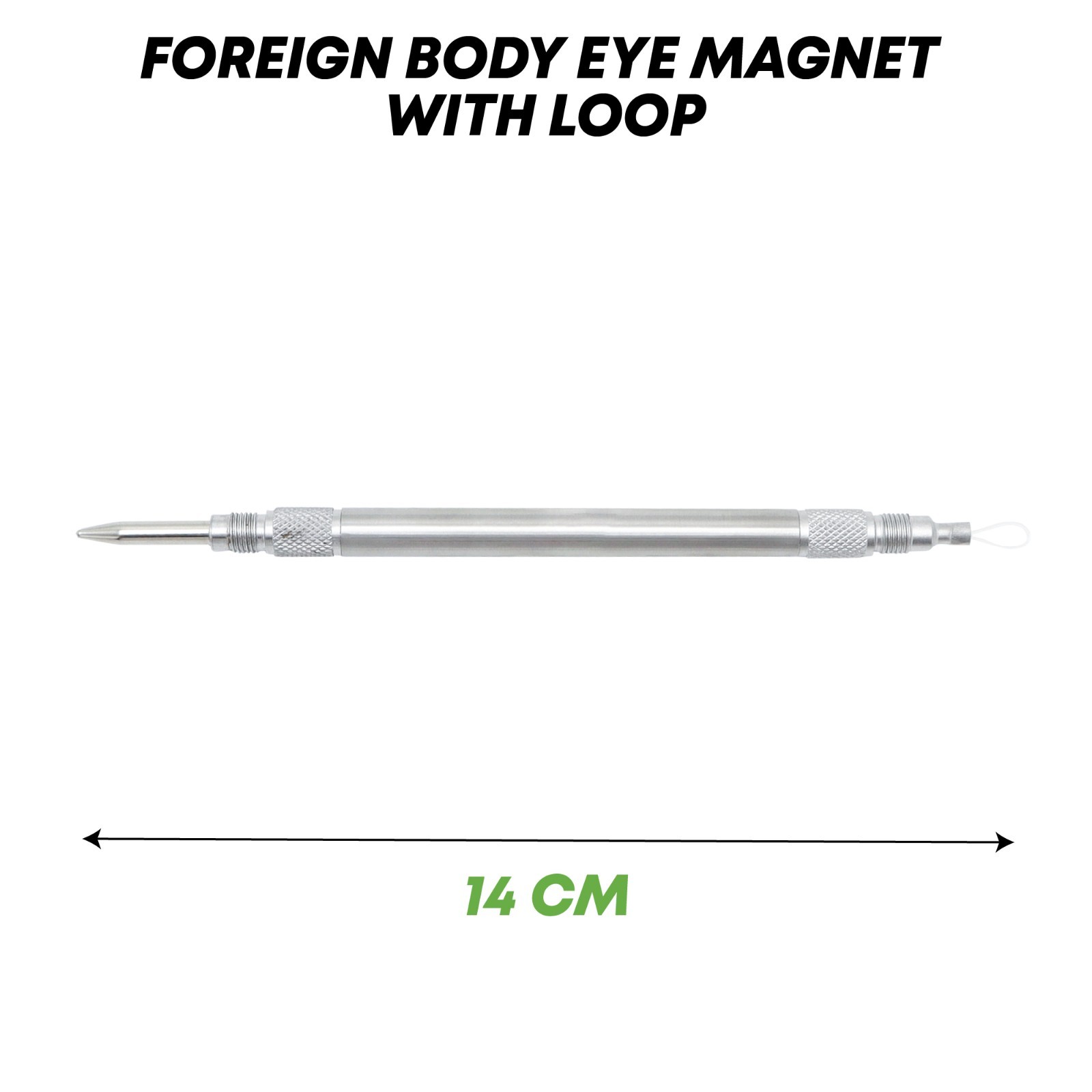Foreign Body Eye Magnet with Loop 14 cm Stainless Steel Ophthalmic Instruments