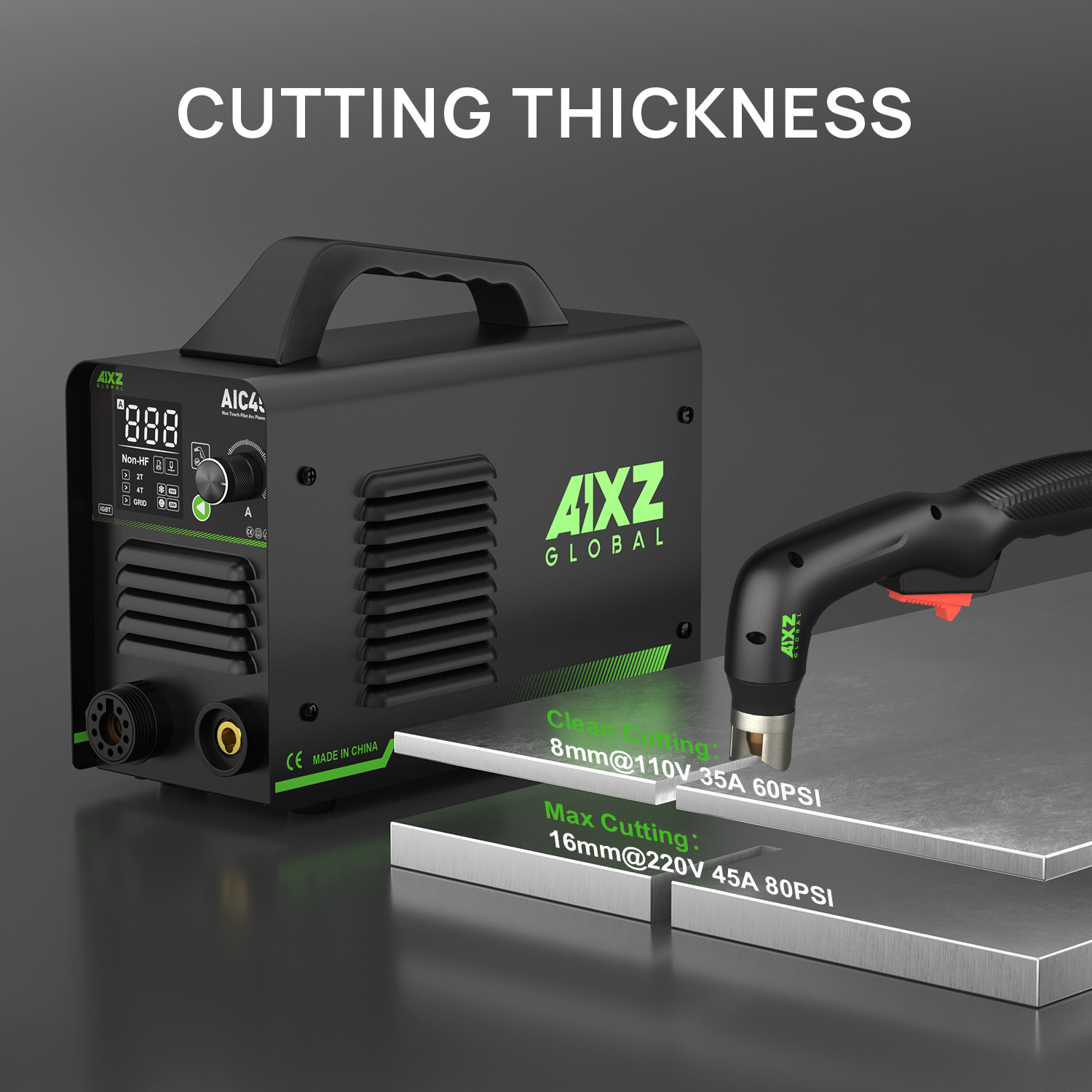 45 Amp Non-HF Plasma Cutter , Non-Touch Pilot Arc Cutting Machine 110/230V Kit
