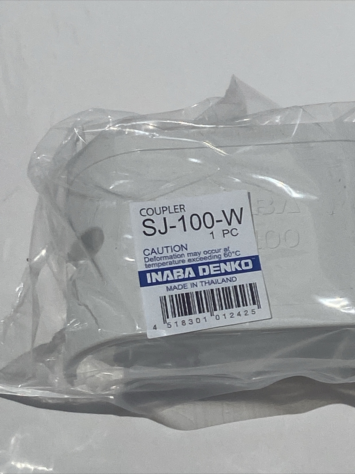 Slimduct INABA 86110 SJ-100-W 100mm 3-3/4″ Coupler White 4″ Coupling – Line set