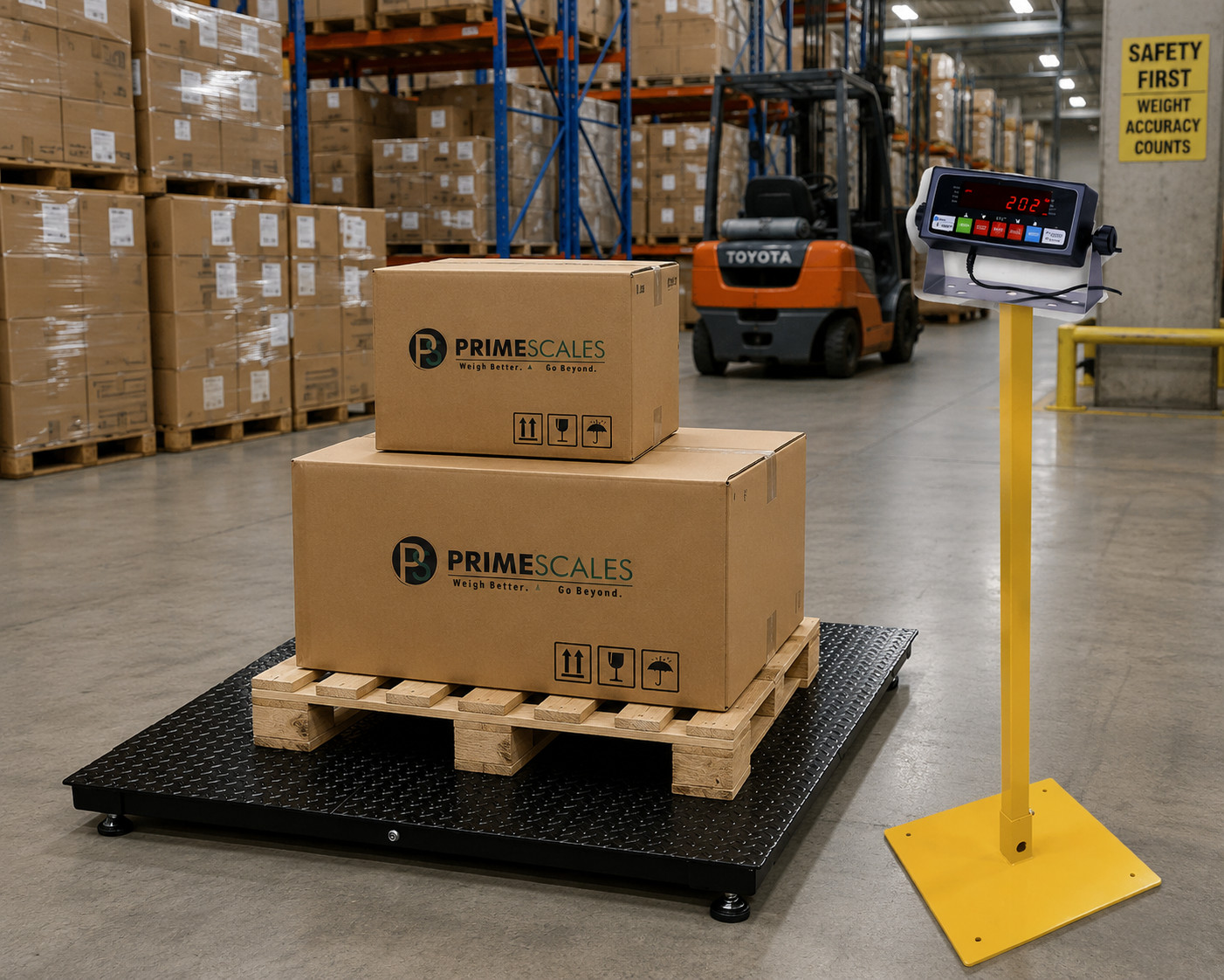 24×24 Industrial Floor Scale 10000lb x 1lb Platform Pallet Warehouse Heavy Dut