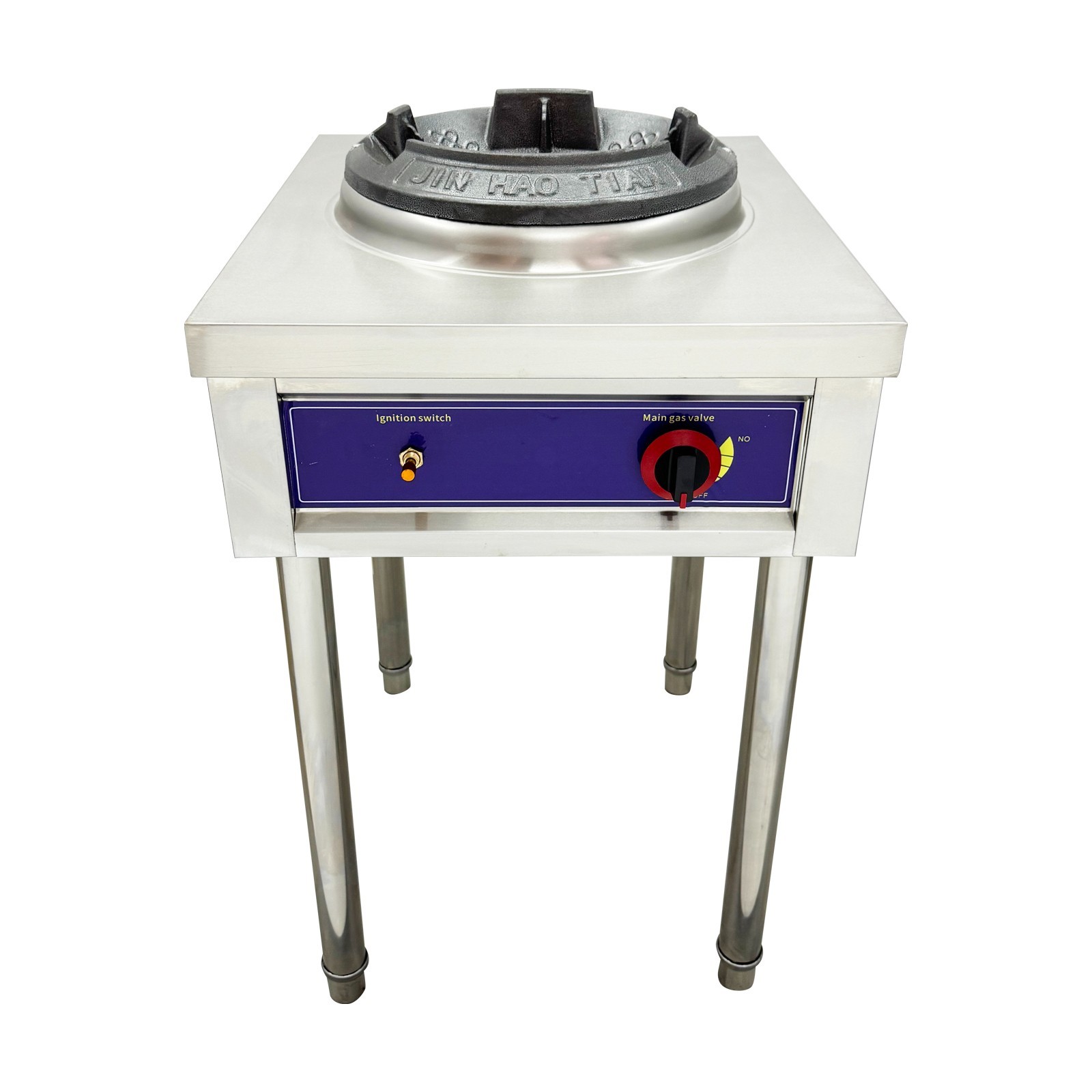 OPEN BOX 10″ LPG Commercial Wok Stove 45000BTU High Pressure Cast Iron Burner