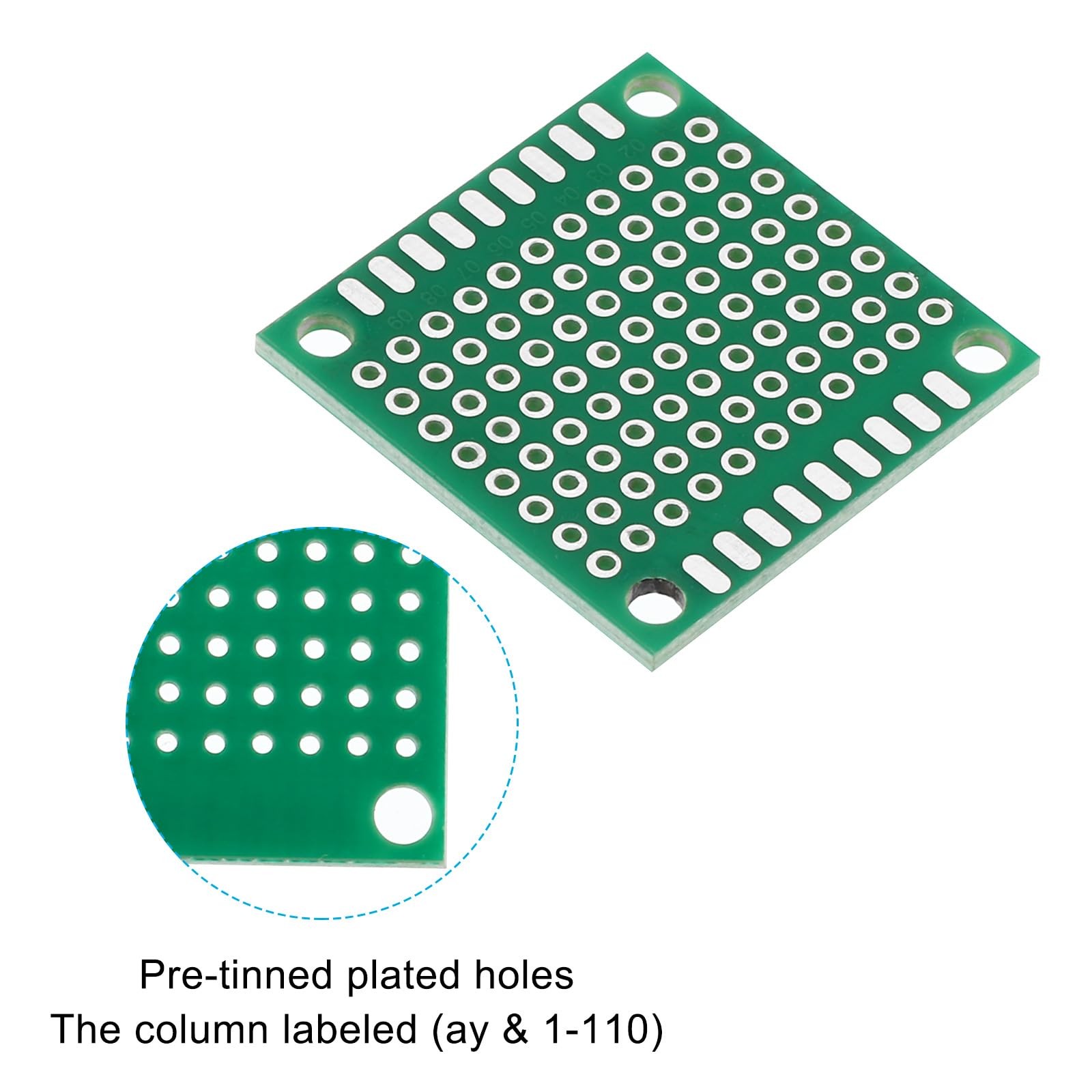 PATIKIL 1.2″ x 1.2″ PCB Board Circuit, 24 Pcs Single Sided Prototype Perfboar…