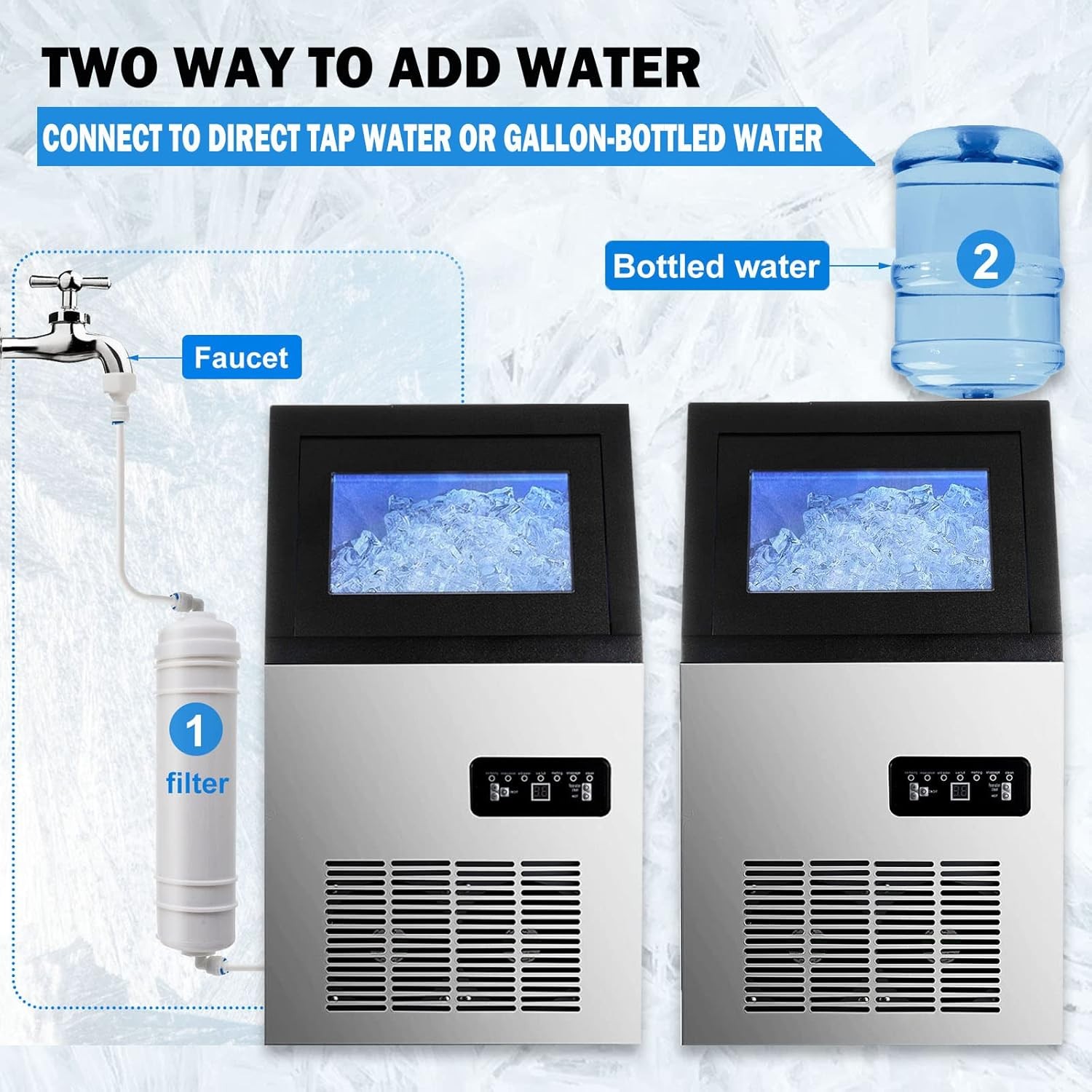 Commercial Ice Maker Ice Cube Machine Countertop Ice Ball Maker Nugget Ice Maker