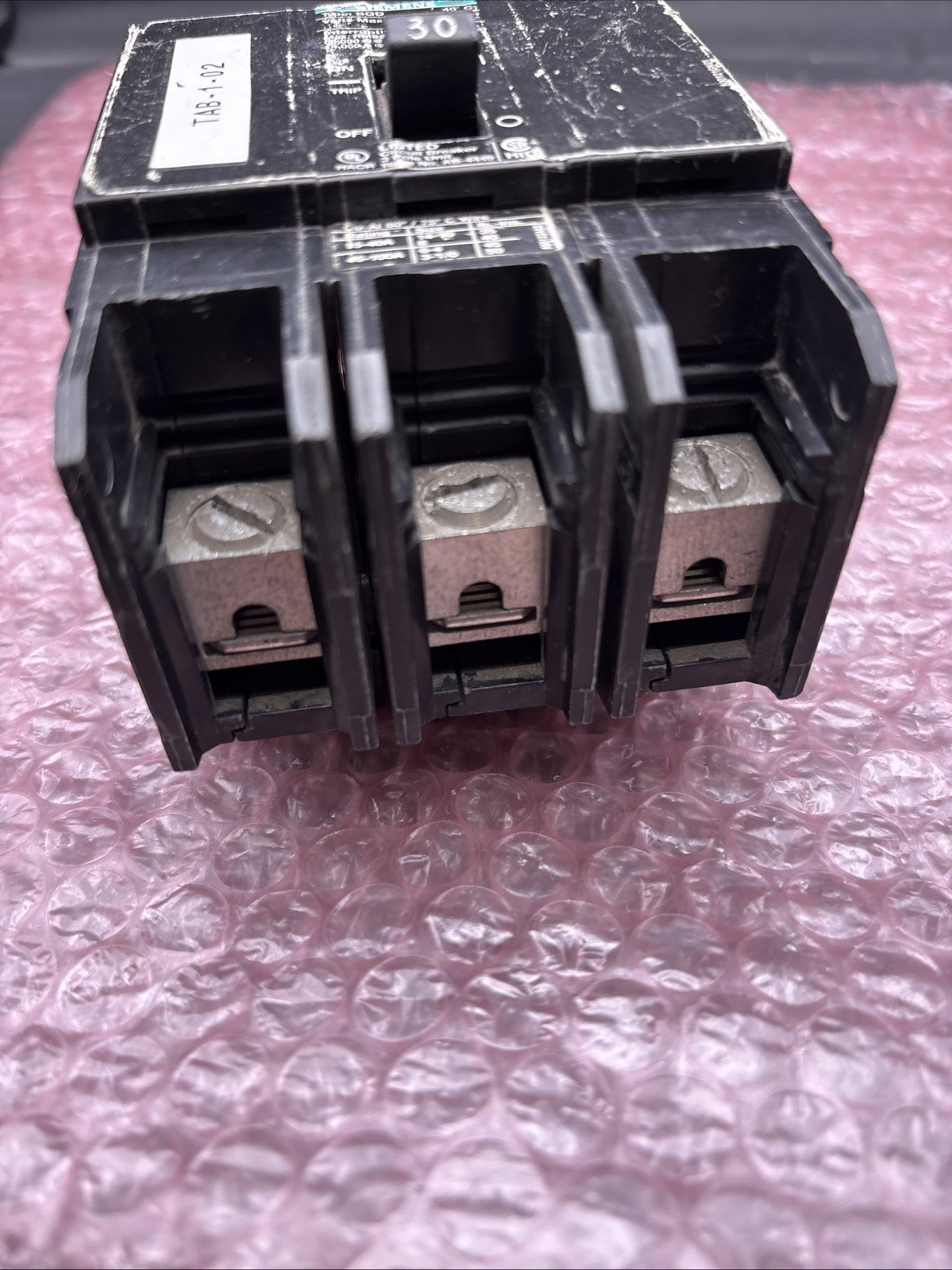 SIEMENS BQD330 Molded Bolt-On Circuit Breaker 30A 3 Pole *GREAT CONDITION*